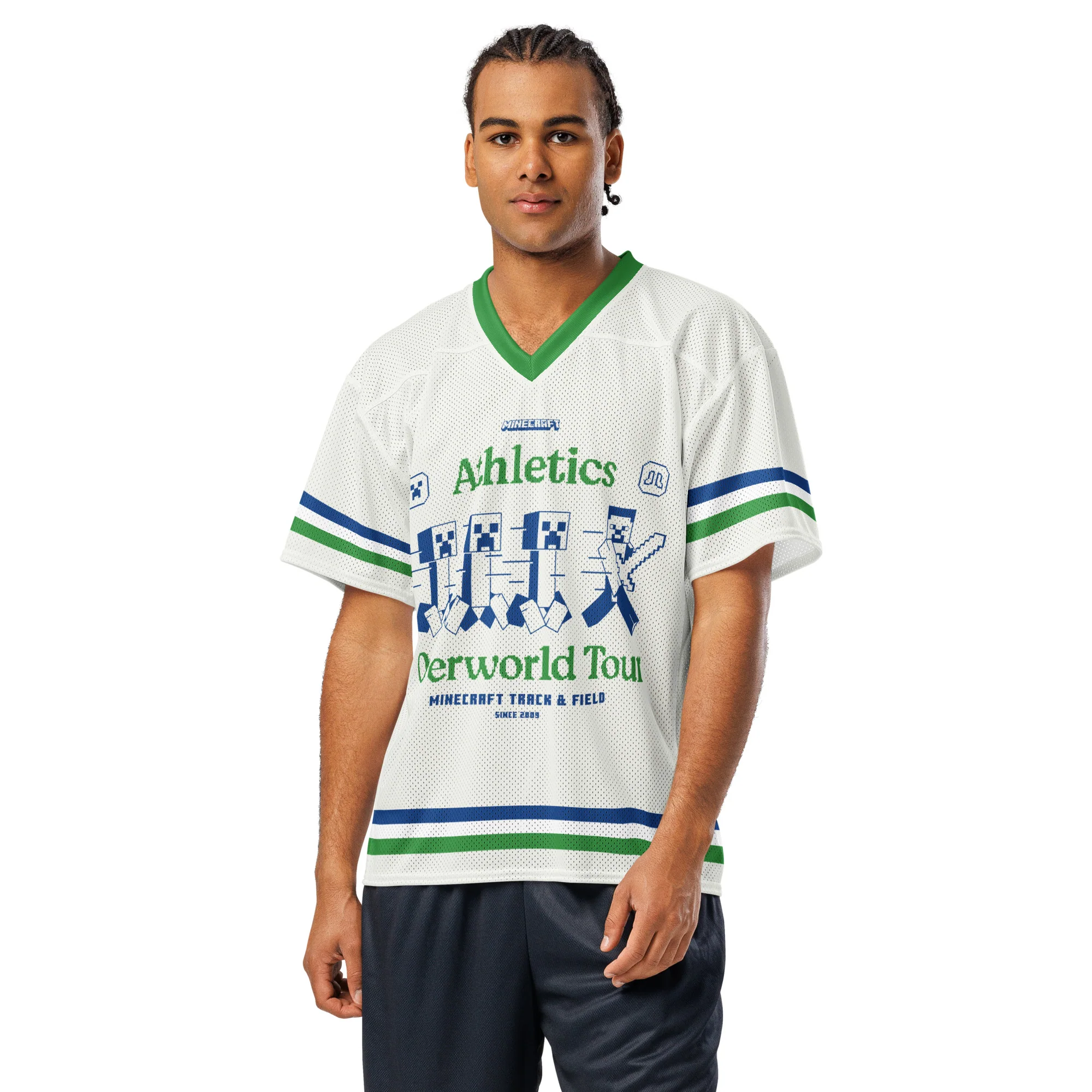 Minecraft Football Jersey Athletics Overworld Tour Personalized Name - Image 3