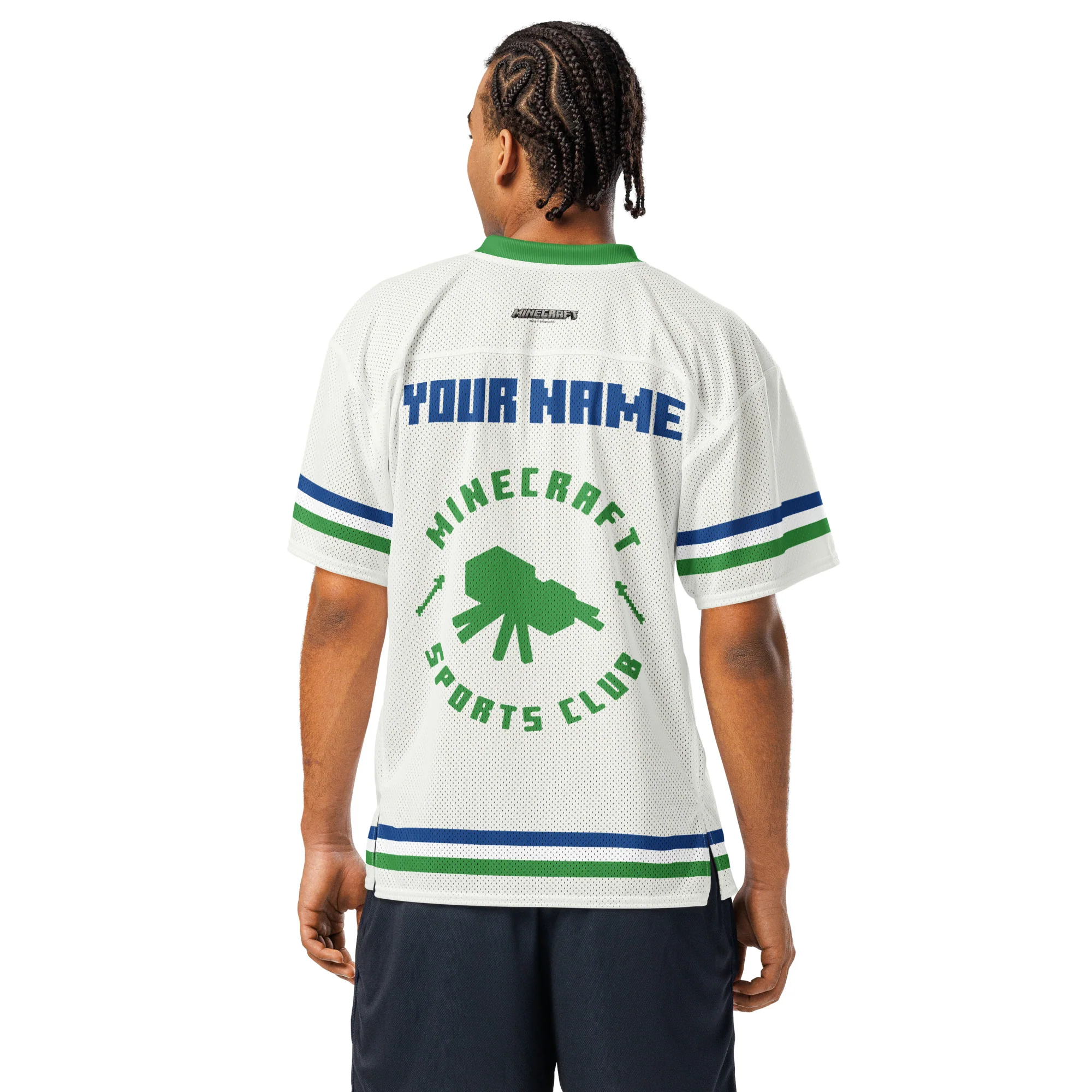 Minecraft Football Jersey Athletics Overworld Tour Personalized Name - Image 4