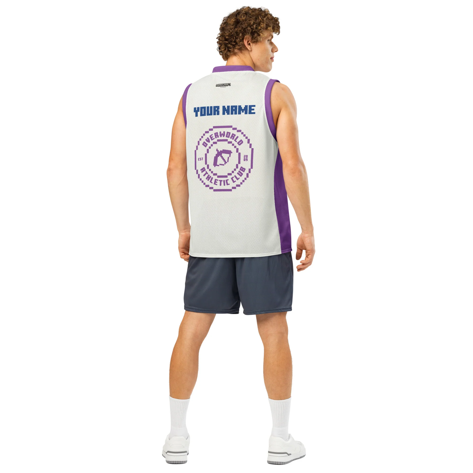 Minecraft Club Minecraft Personalized Name Basketball Jersey - Image 4
