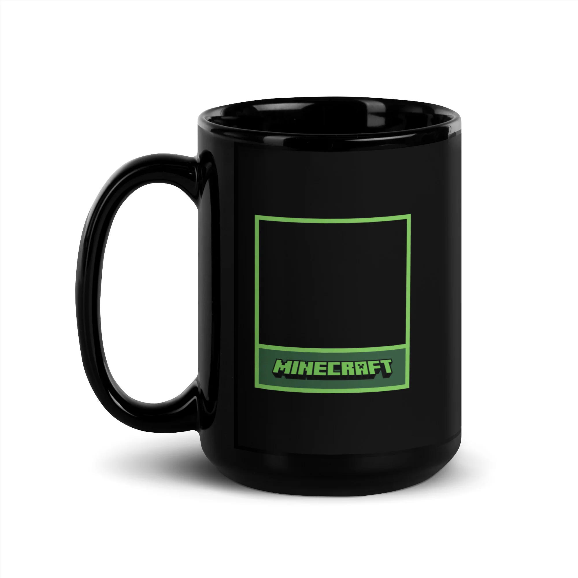 Minecraft Personalized Photo Black Mug Creeper - Image 3