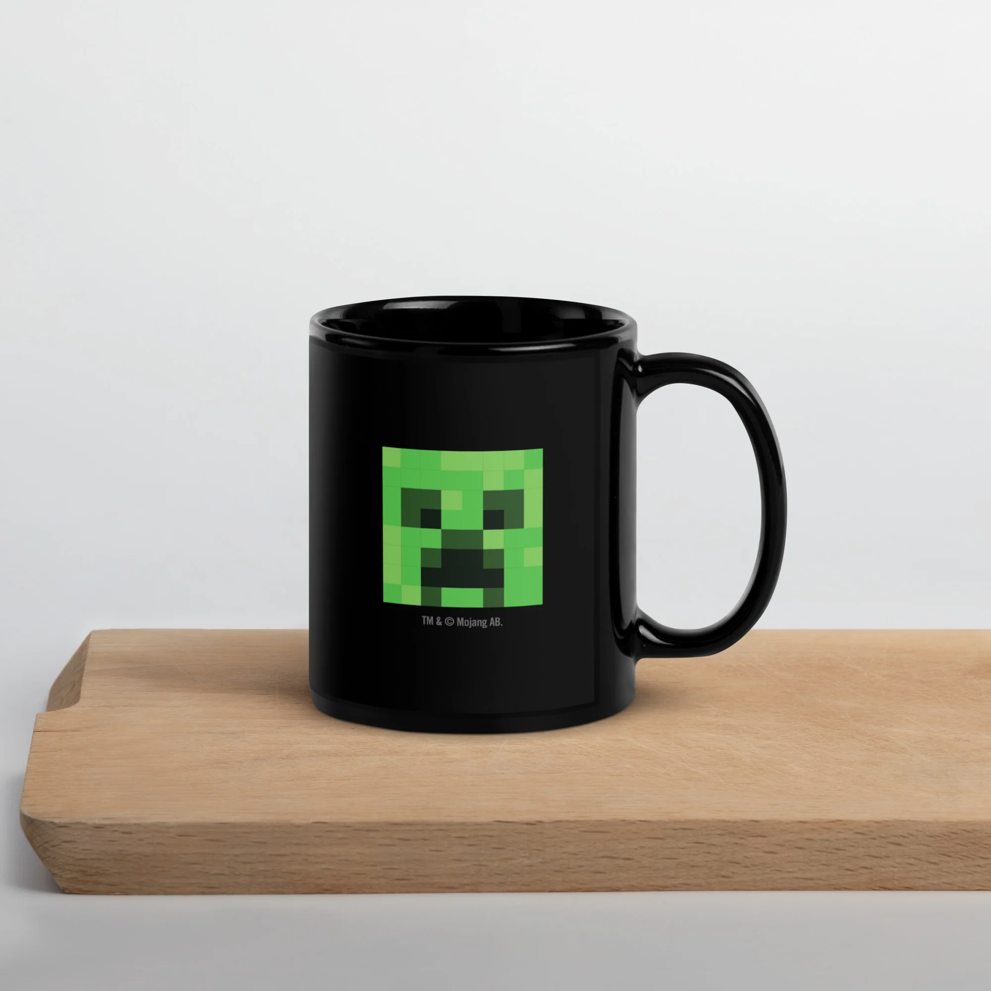 Minecraft Personalized Photo Black Mug Creeper - Image 5