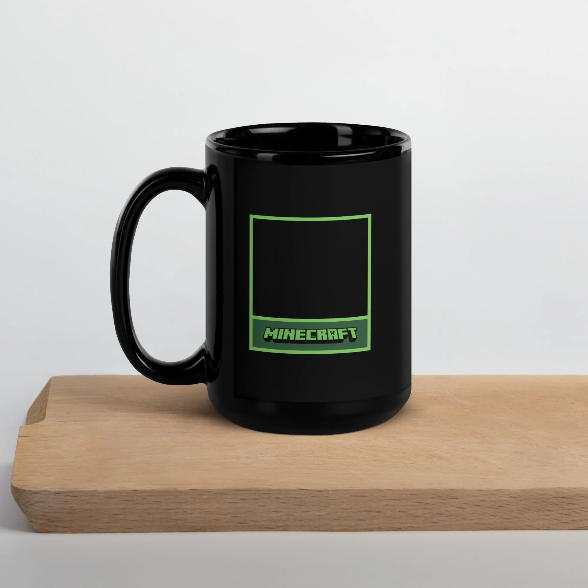 Minecraft Personalized Photo Black Mug Creeper - Image 7