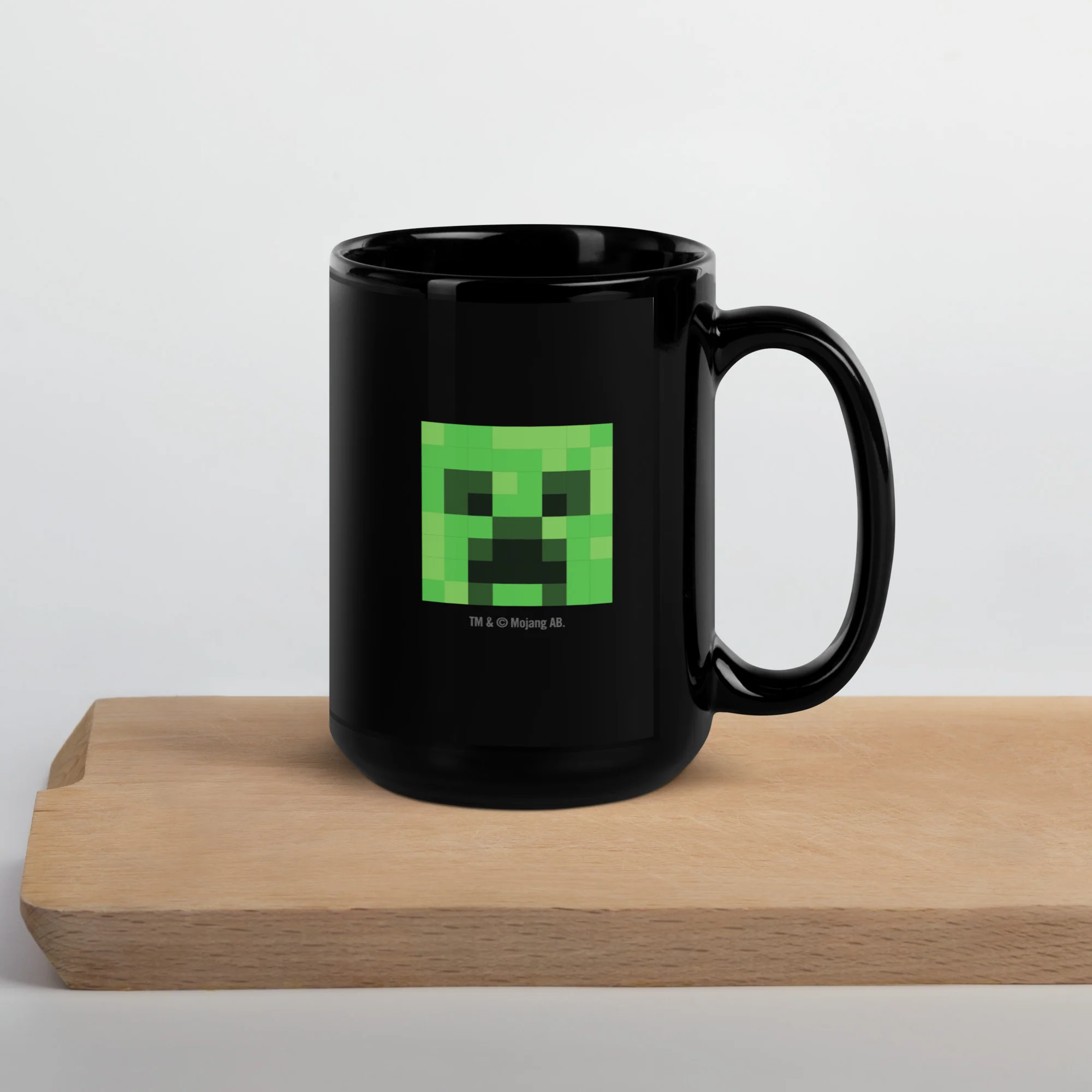 Minecraft Personalized Photo Black Mug Creeper - Image 8