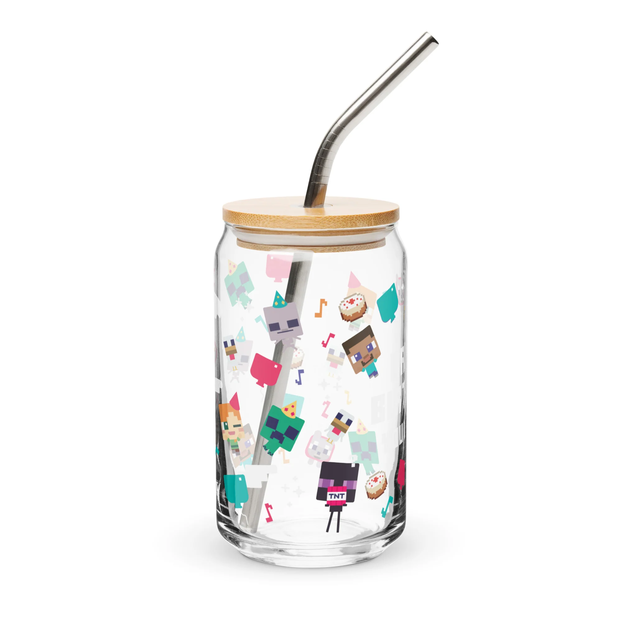 Minecraft Can-Shaped Glass Happy Birthday Personalized Name - Image 3