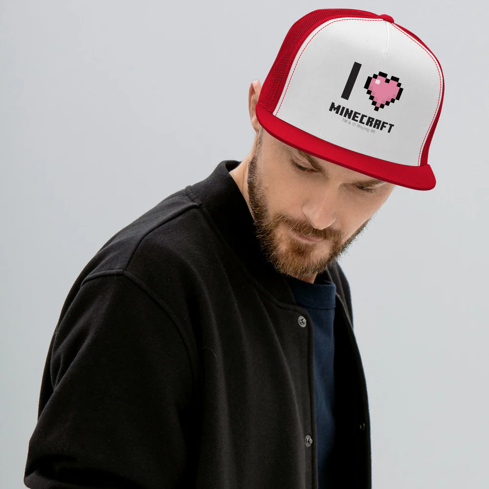 I Heart Minecraft Trucker Hat - Image 12