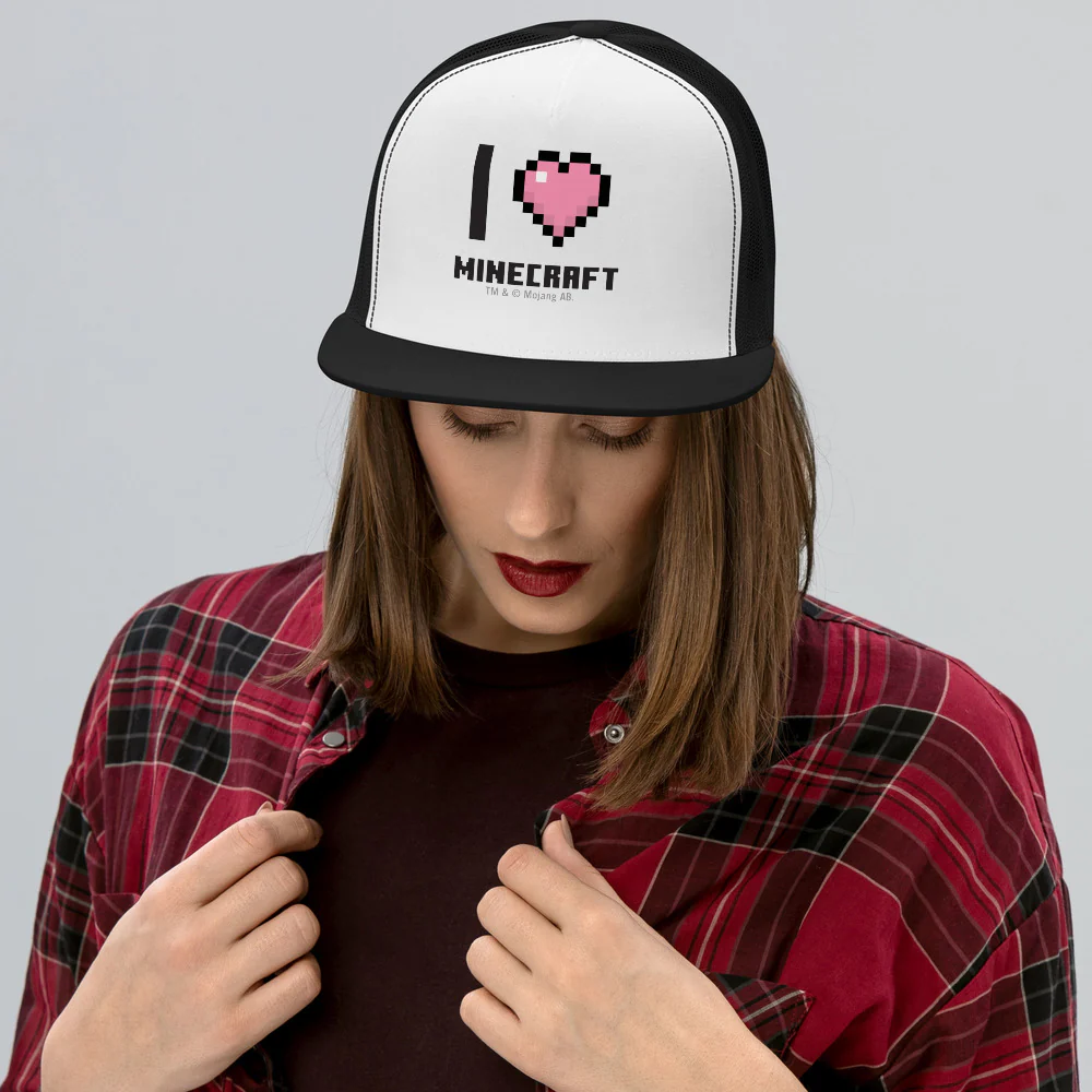 I Heart Minecraft Trucker Hat - Image 6