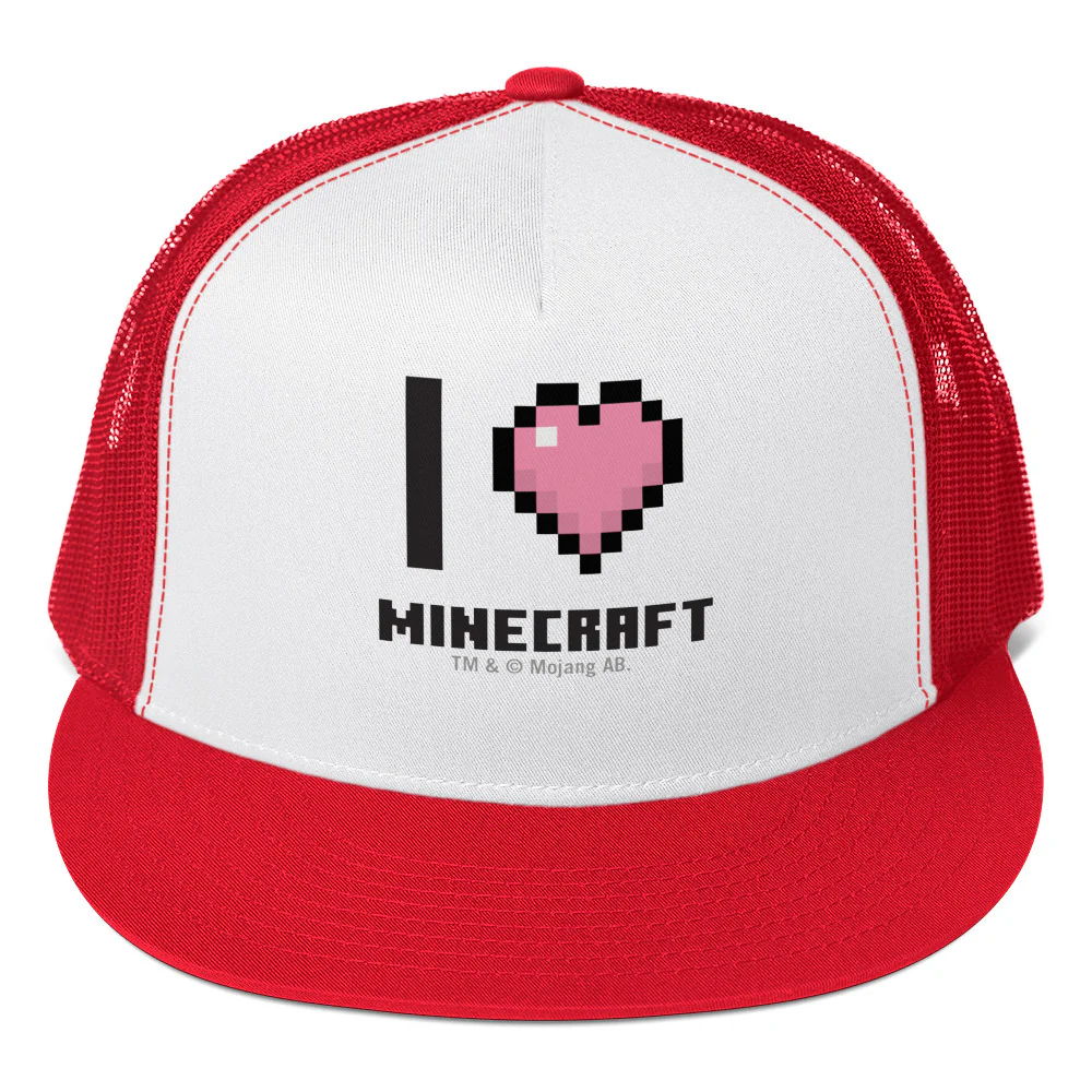 I Heart Minecraft Trucker Hat - Image 7