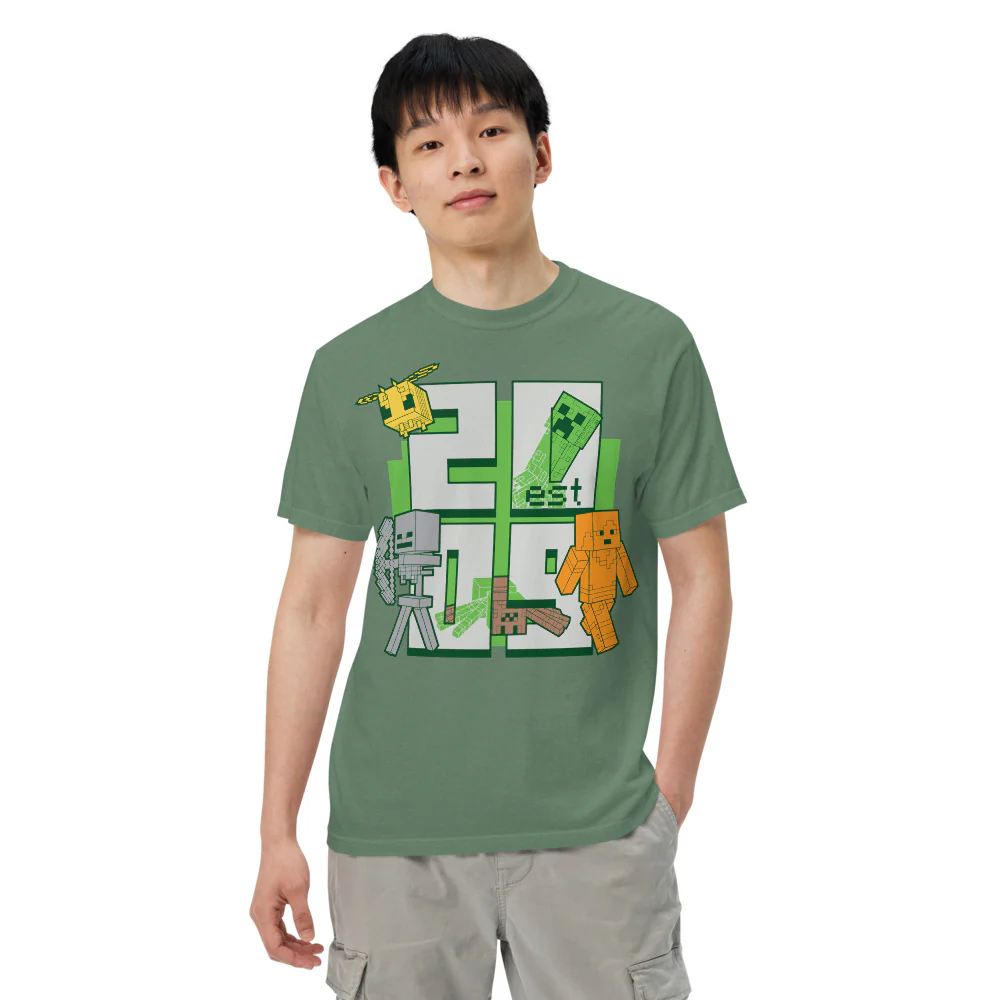 Minecraft Est. 2009 Stacked Unisex Comfort Colors T-Shirt - Image 11