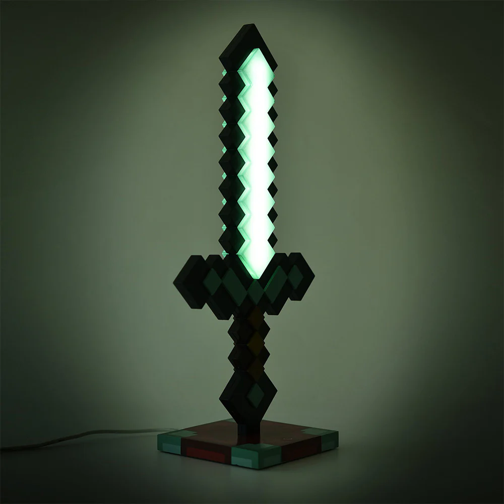 Minecraft 3D Diamond Sword Desk Lamp - 14 Inch - Image 4