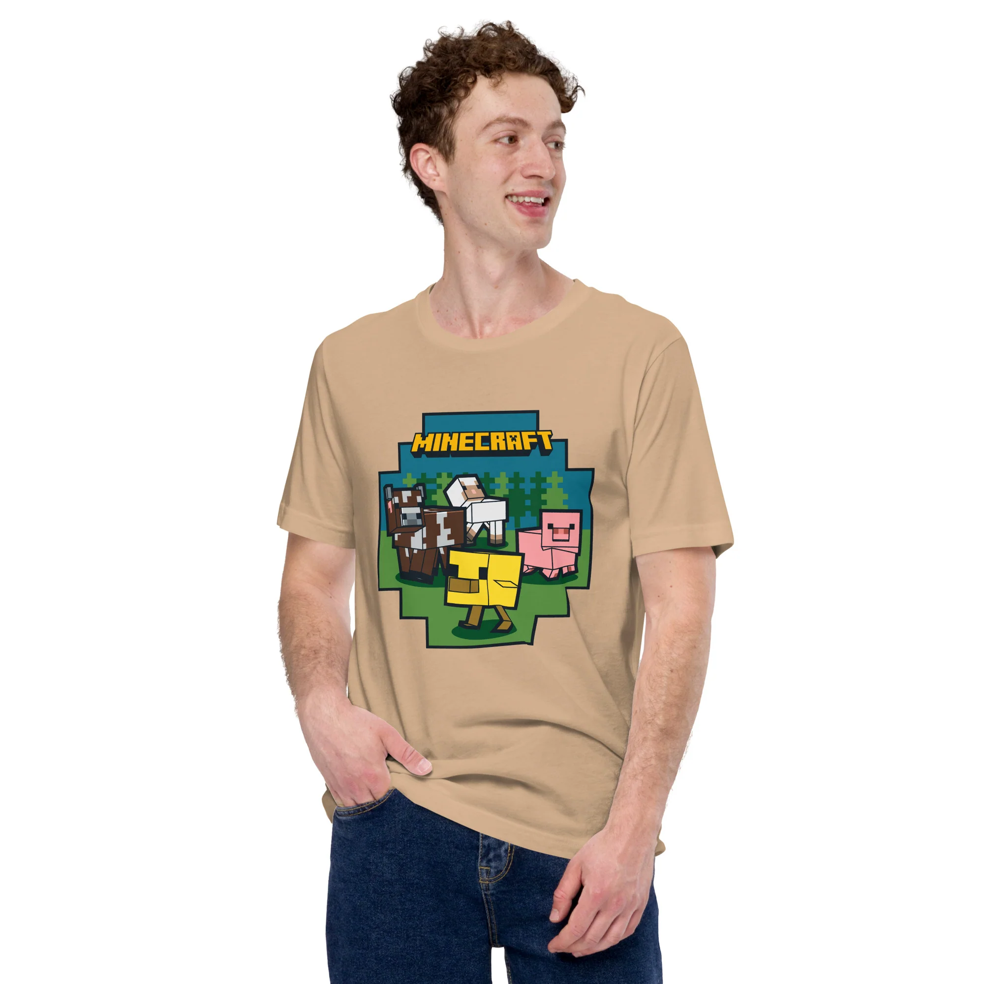 Minecraft Adult T-Shirt Farm Animals - Image 3