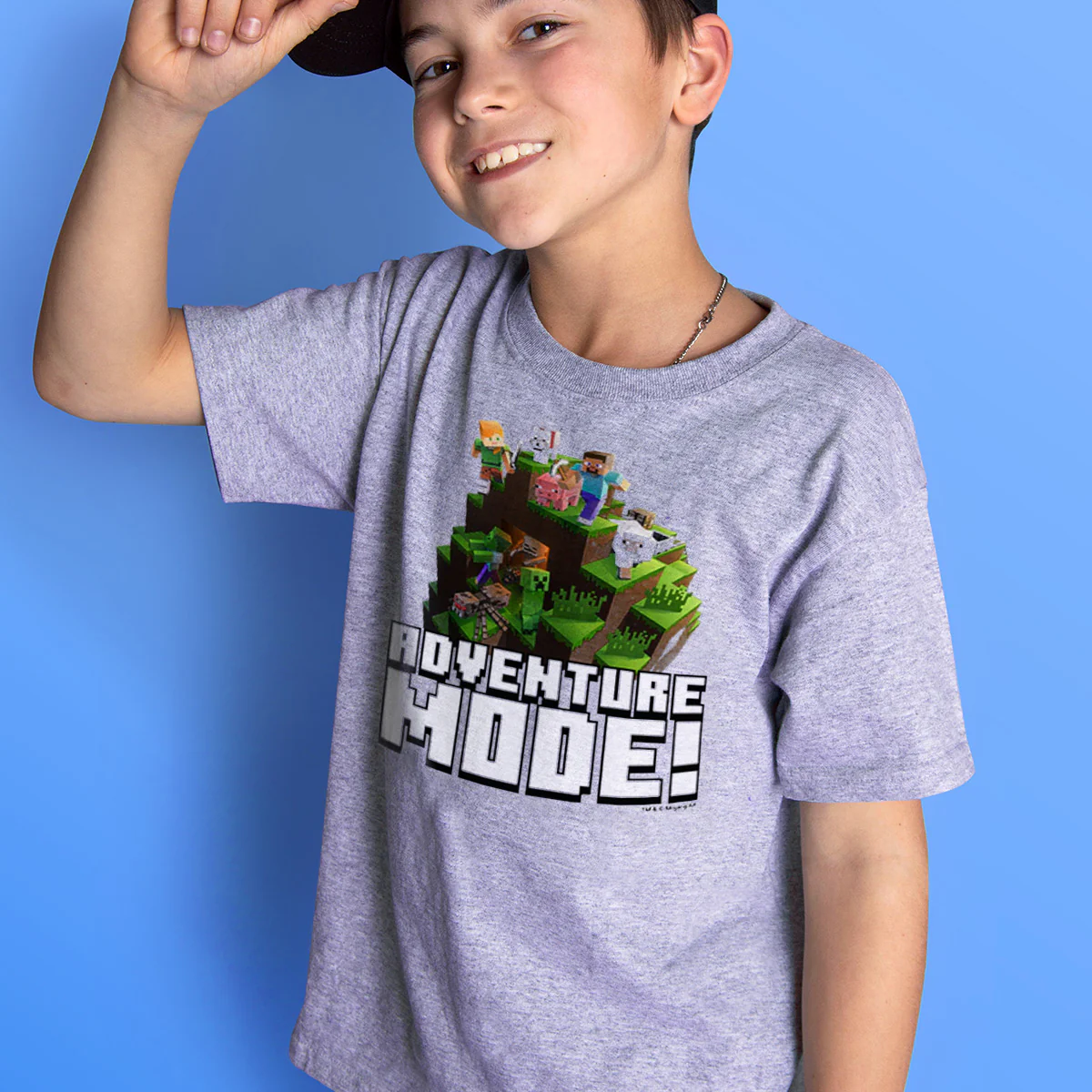 Minecraft Adventure Mode! Kids Short Sleeve T-Shirt - Image 2