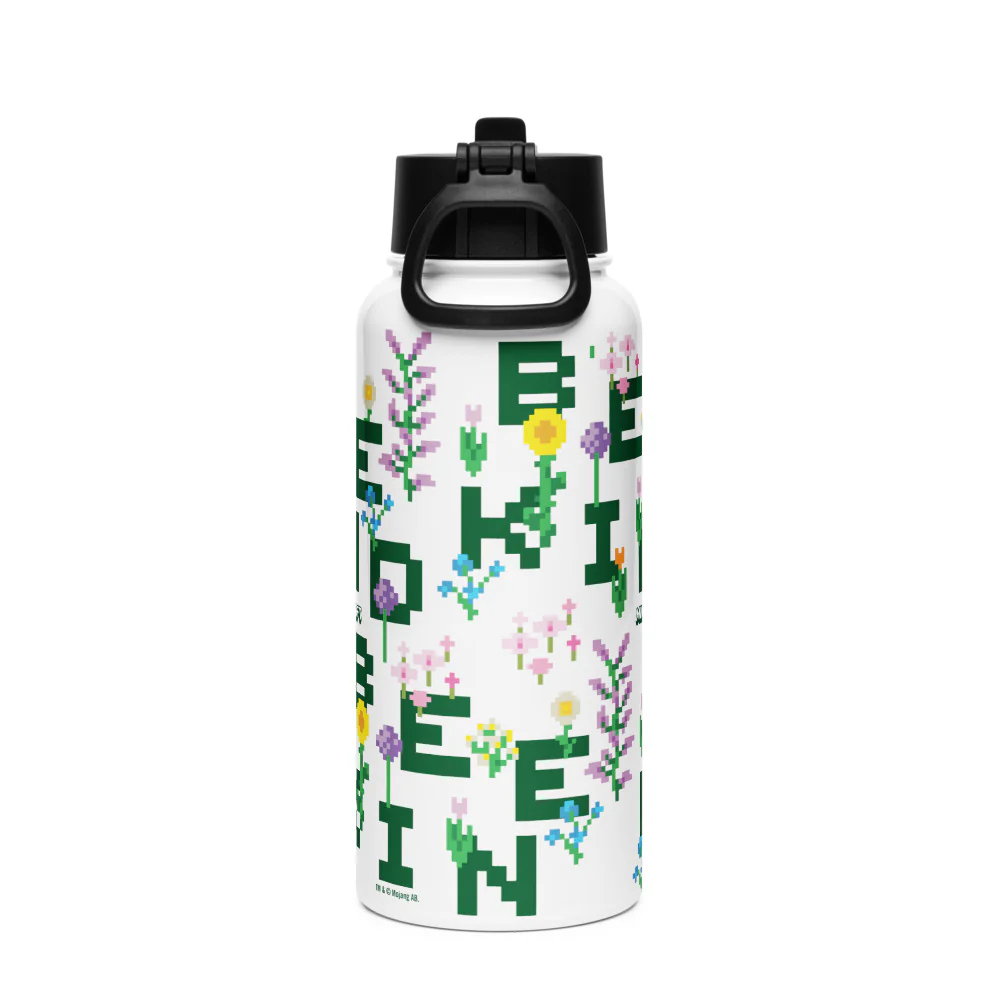 Minecraft Bee Kind Stainless Steel Water Bottle with a Straw Lid - Image 2