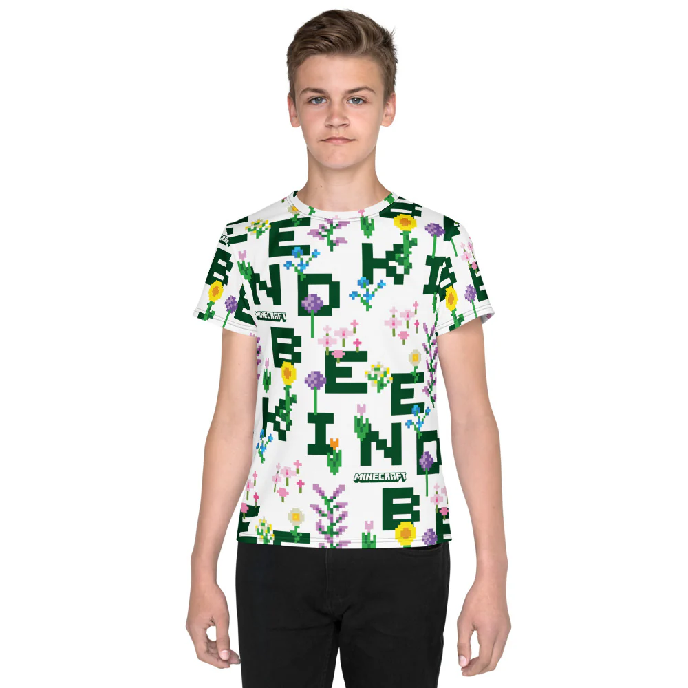 Minecraft Bee Kind Youth T-shirt - Image 3