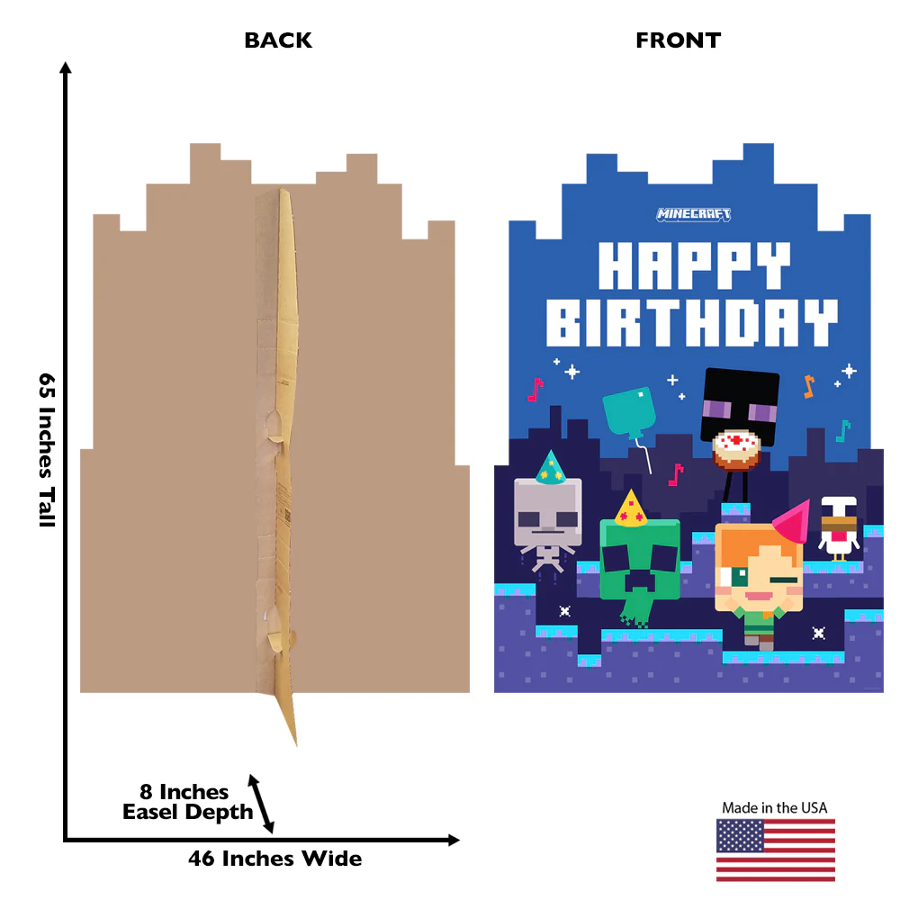 Minecraft Birthday Cardboard Cutout Standee - Image 3