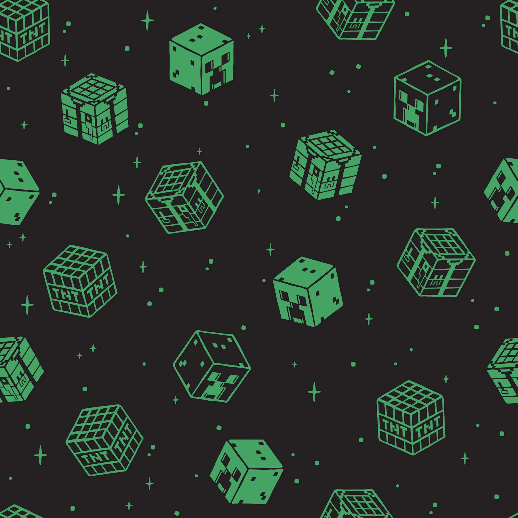 Minecraft Black Blocks Peel & Stick Wallpaper - Image 4