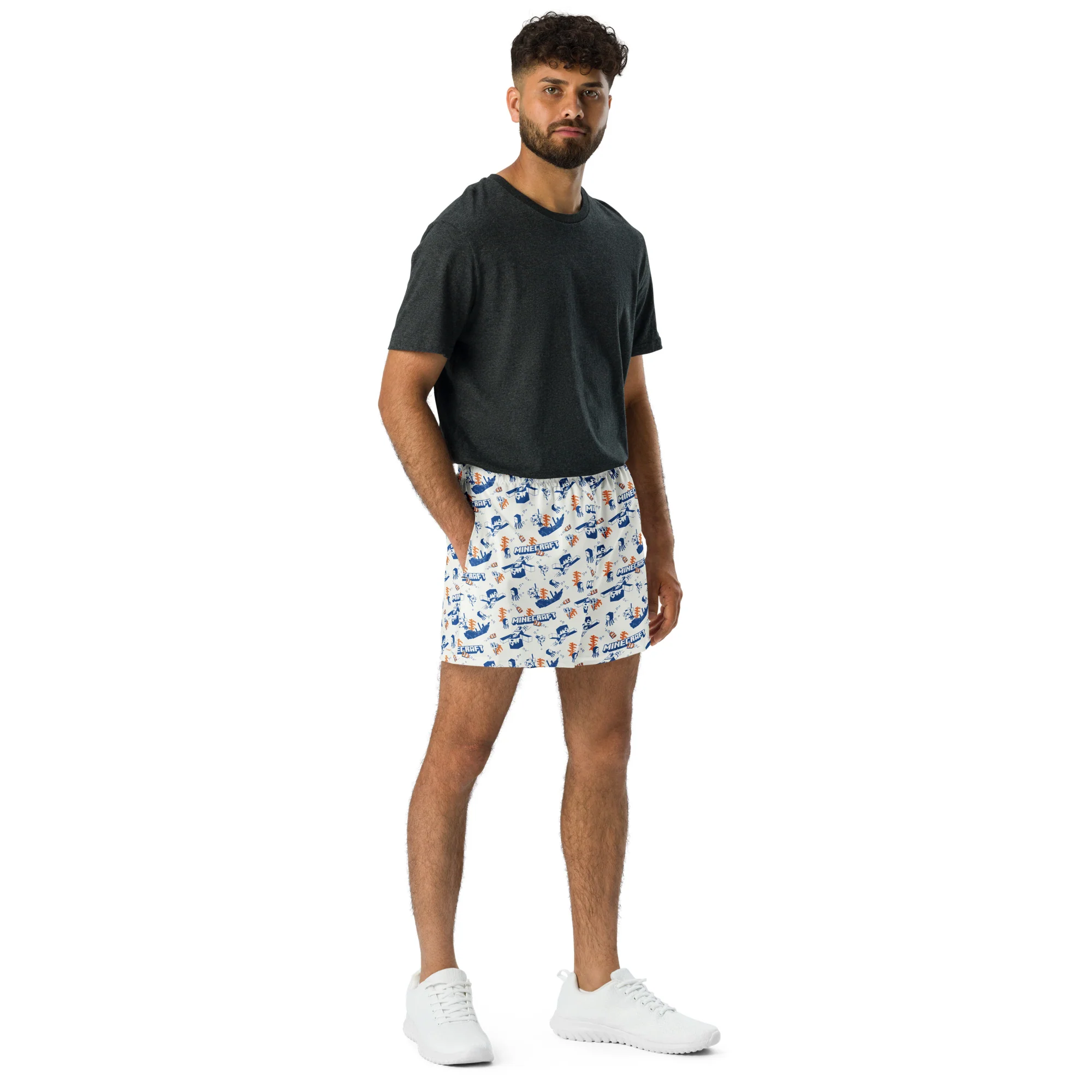 Minecraft Block By Block Athletic Shorts - Image 3