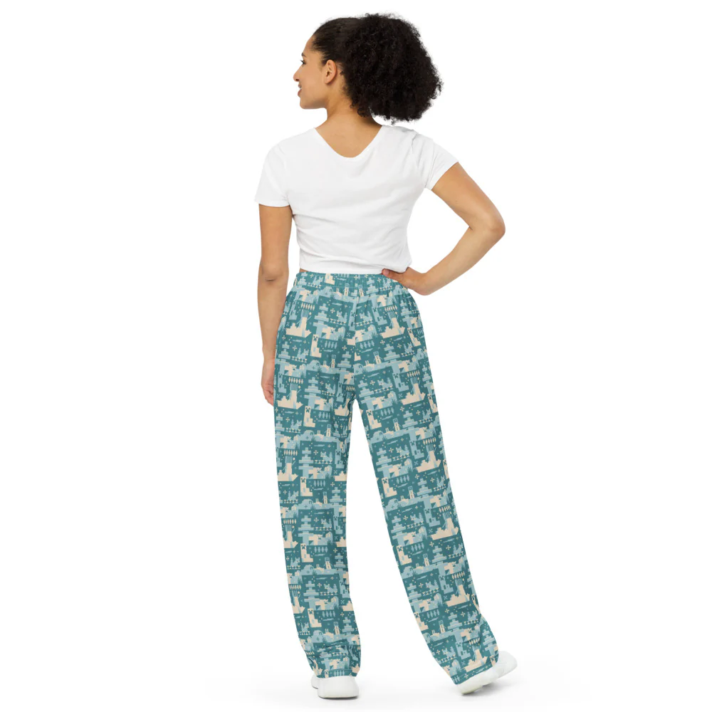 Minecraft Blue Holiday Pattern Lounge Pant - Image 4