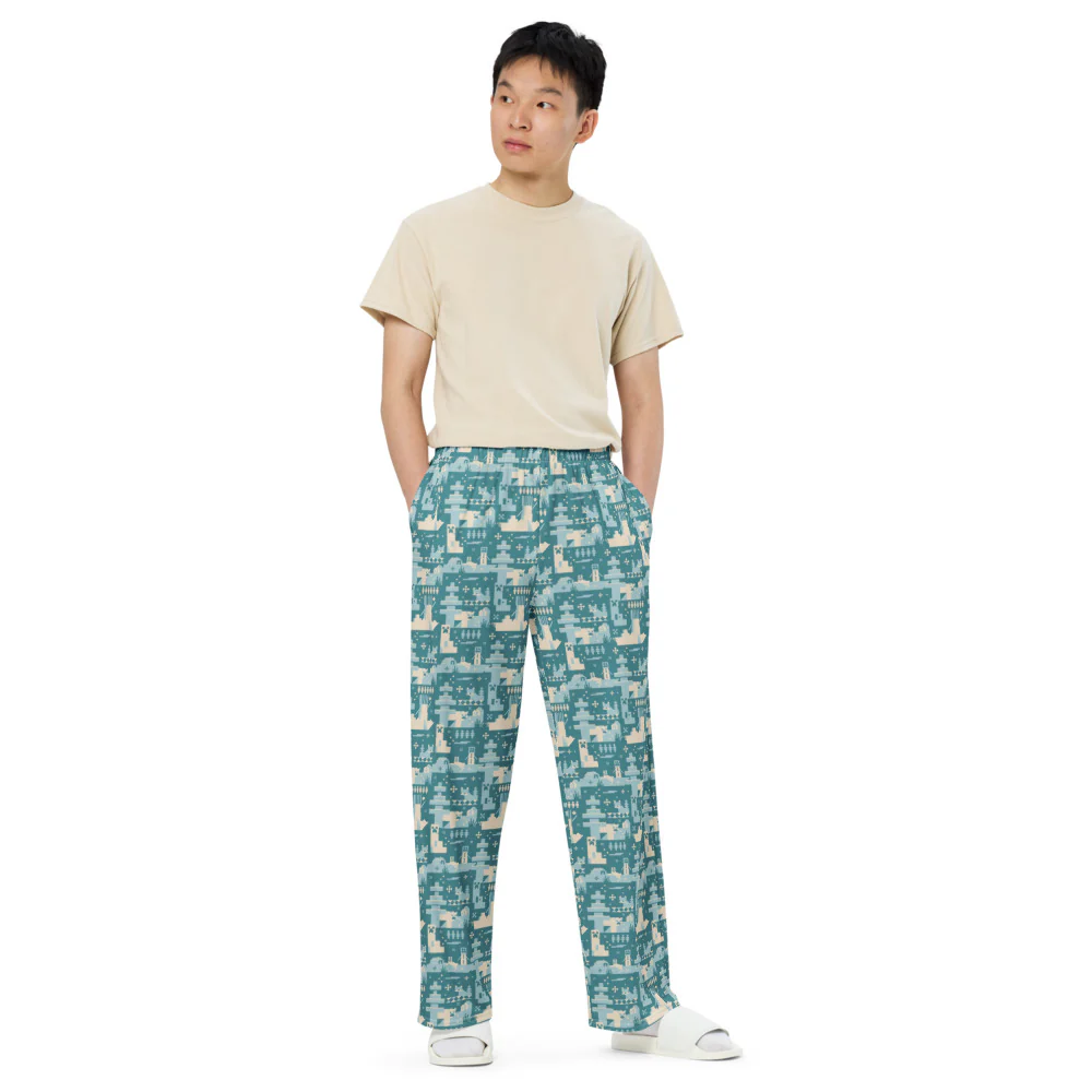 Minecraft Blue Holiday Pattern Lounge Pant - Image 5