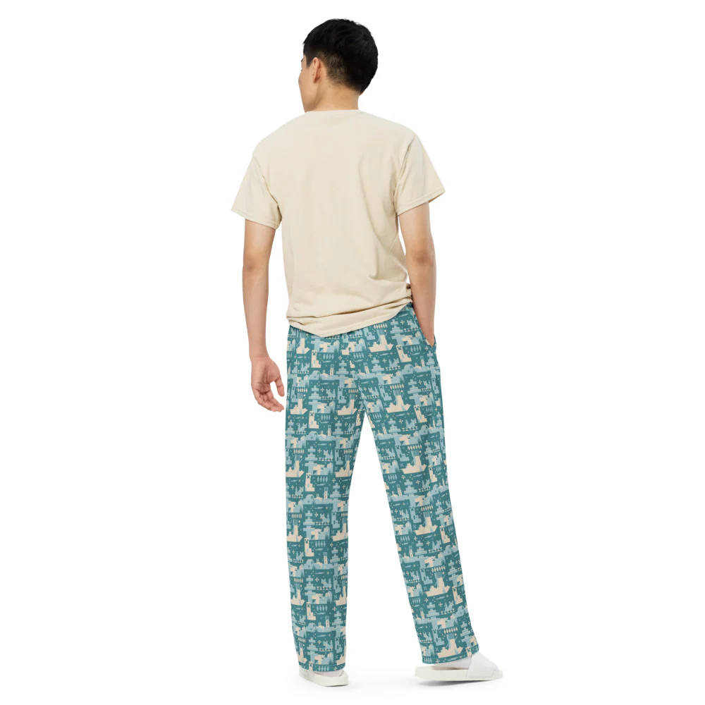 Minecraft Blue Holiday Pattern Lounge Pant - Image 6