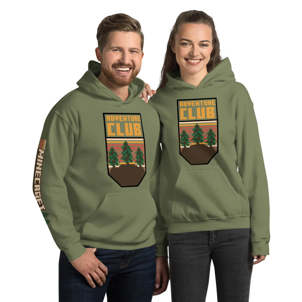 Minecraft Camping Adventure Club Adult Hoodie - Image 3