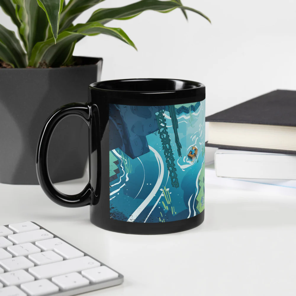Minecraft Limited Loot Cave Explorer Black Glossy Mug - Image 4
