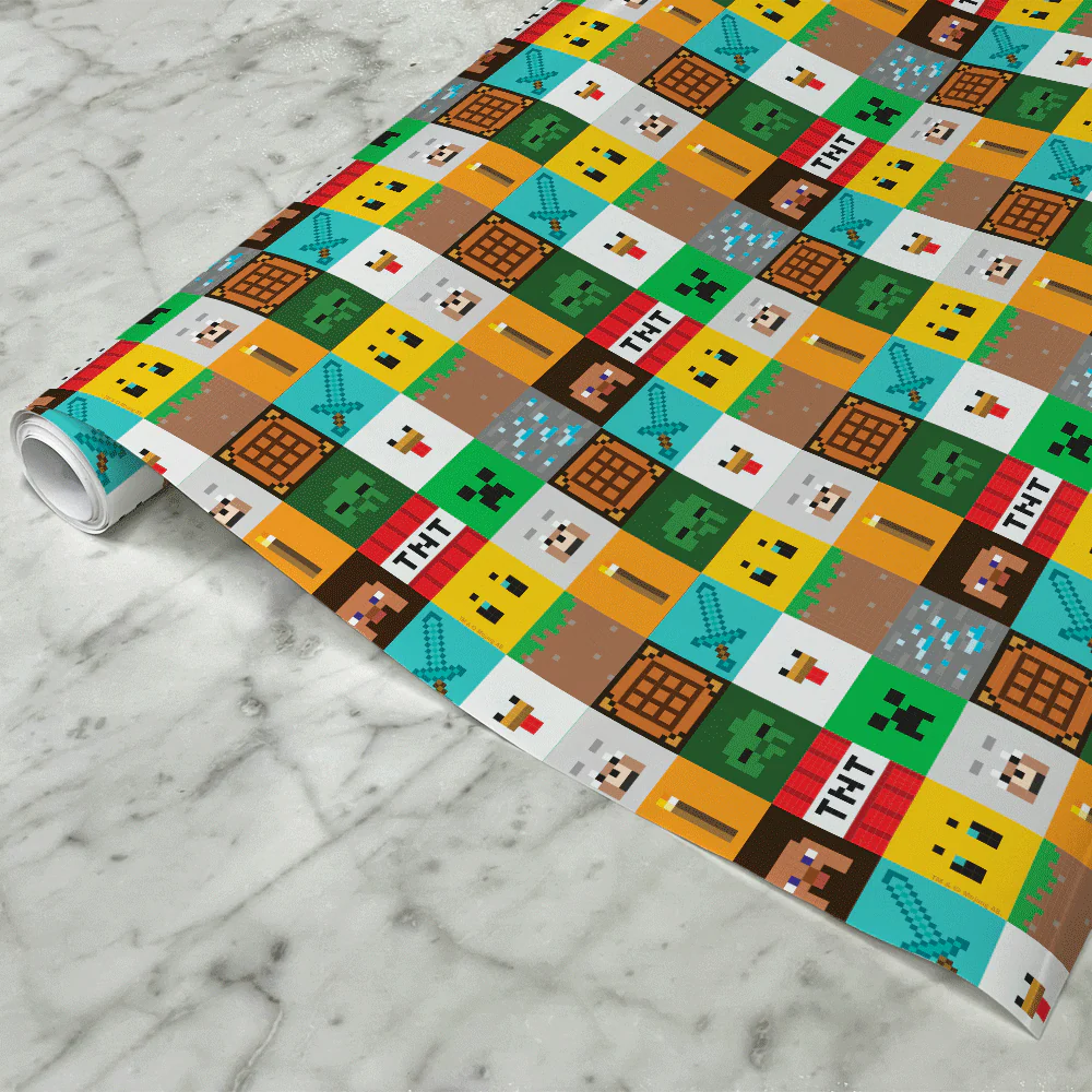 Minecraft Character Checker Gift Wrap - Image 3