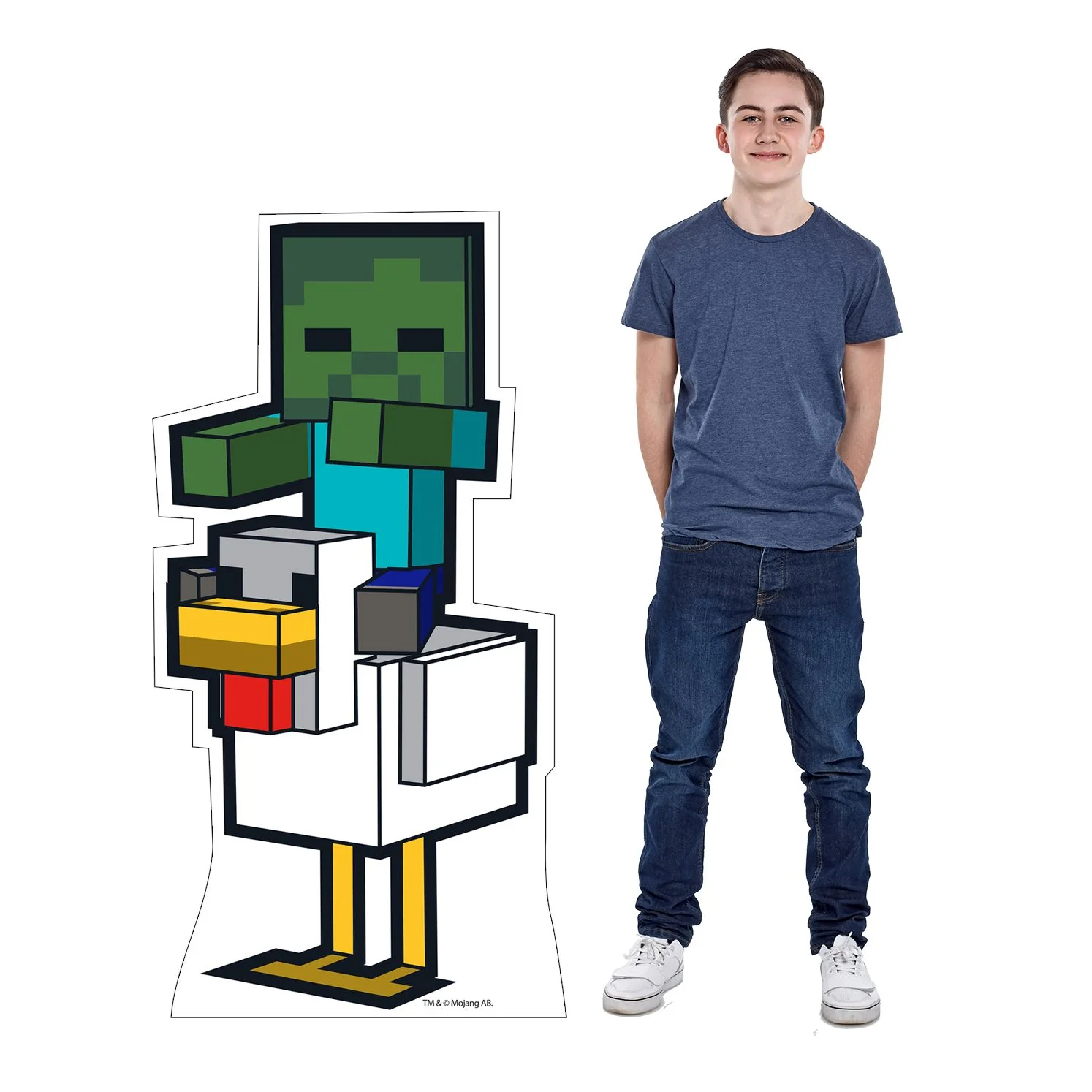 Minecraft Chicken Jockey Cardboard Cutout Standee - Image 3