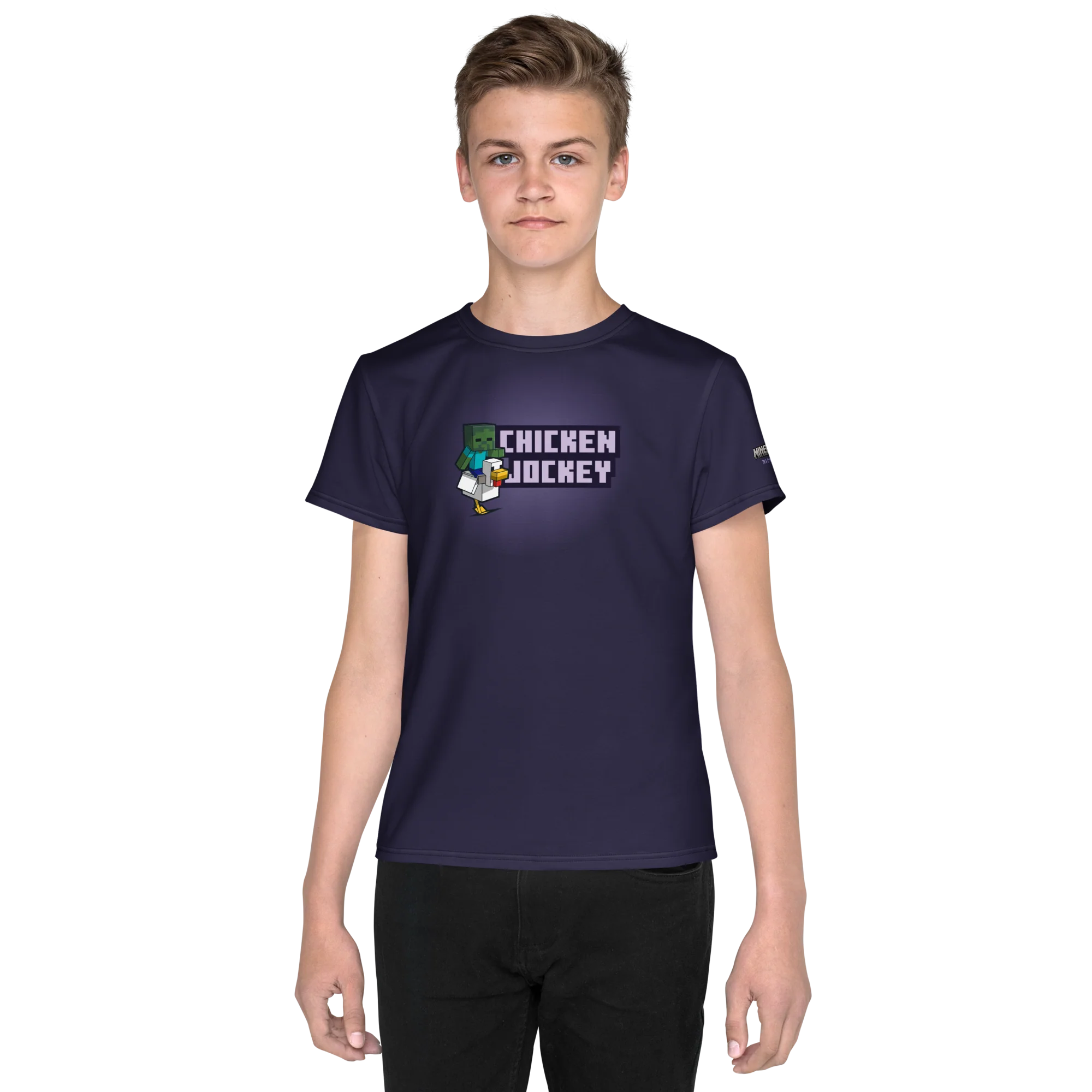 Minecraft Chicken Jockey Kids Personalized T-Shirt - Image 3