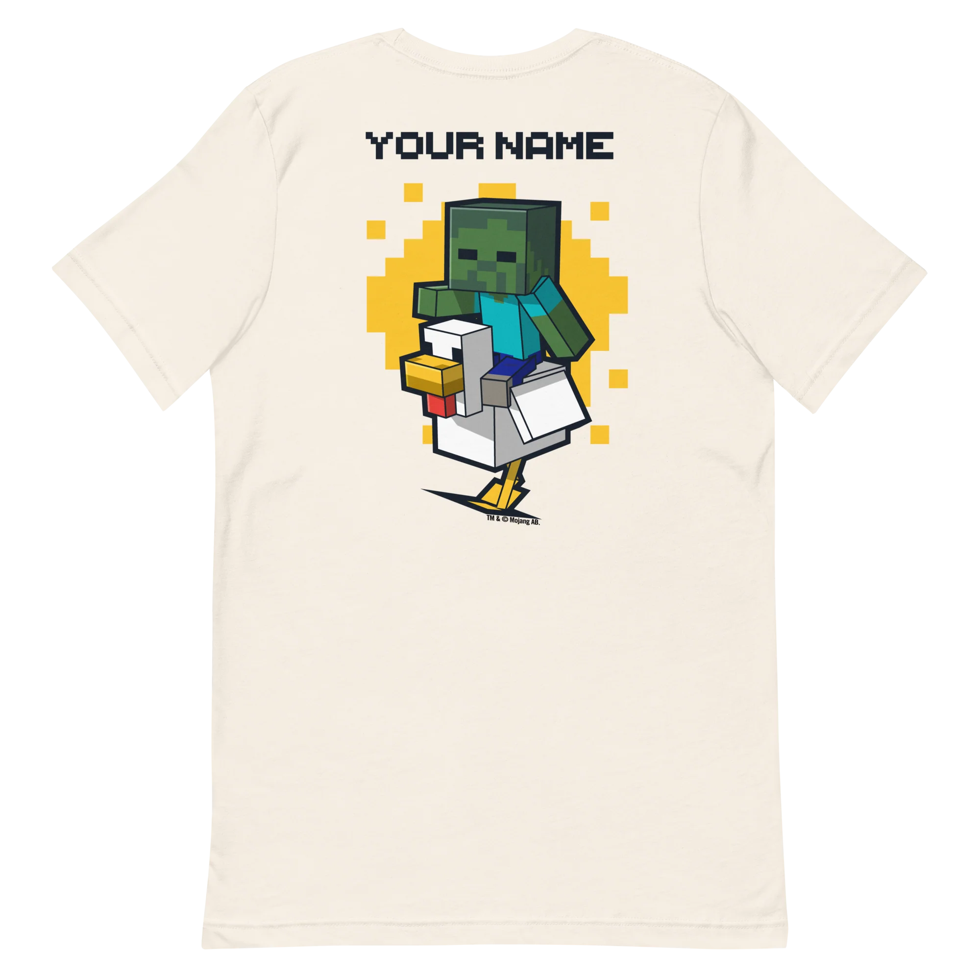 Minecraft Chicken Jockey Personalized Adult T-Shirt - Image 3