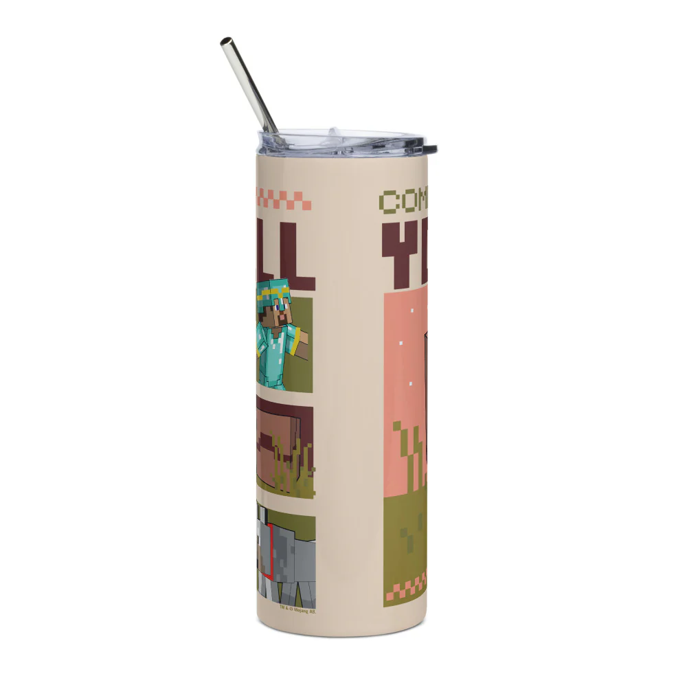 Minecraft Come Out Of Your Shell Skinny Tumbler - Image 3