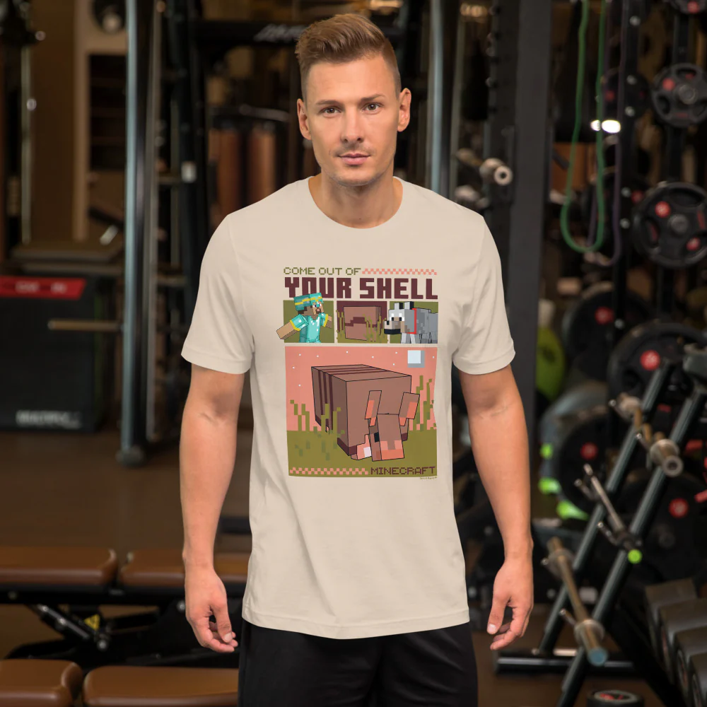 Minecraft Come Out Of Your Shell Adult T-Shirt - Image 4