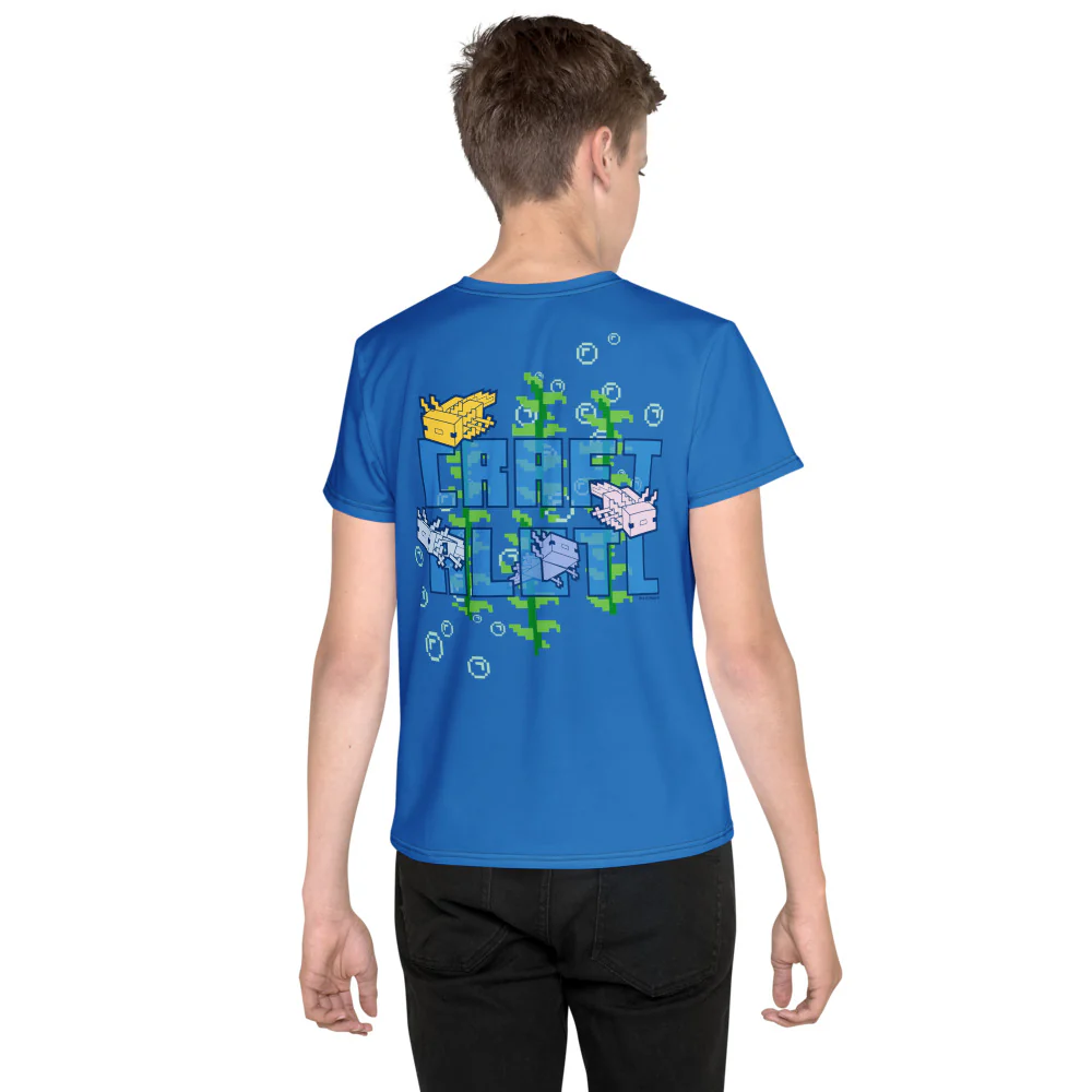 Minecraft Craft Alotl YouthT-Shirt - Image 4
