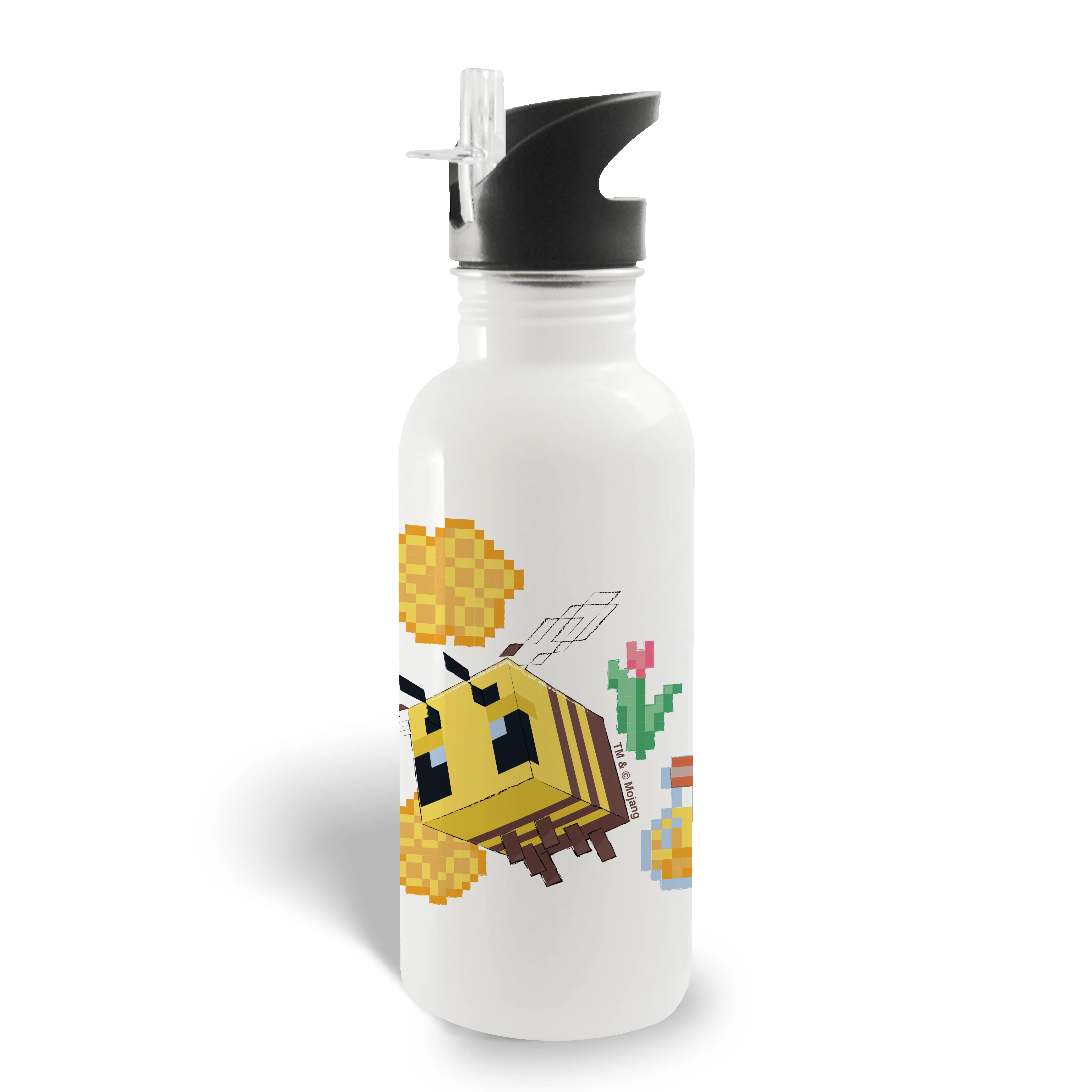 Minecraft Craft Without Limits 20 oz Screw Top Water Bottle with Straw - Image 3