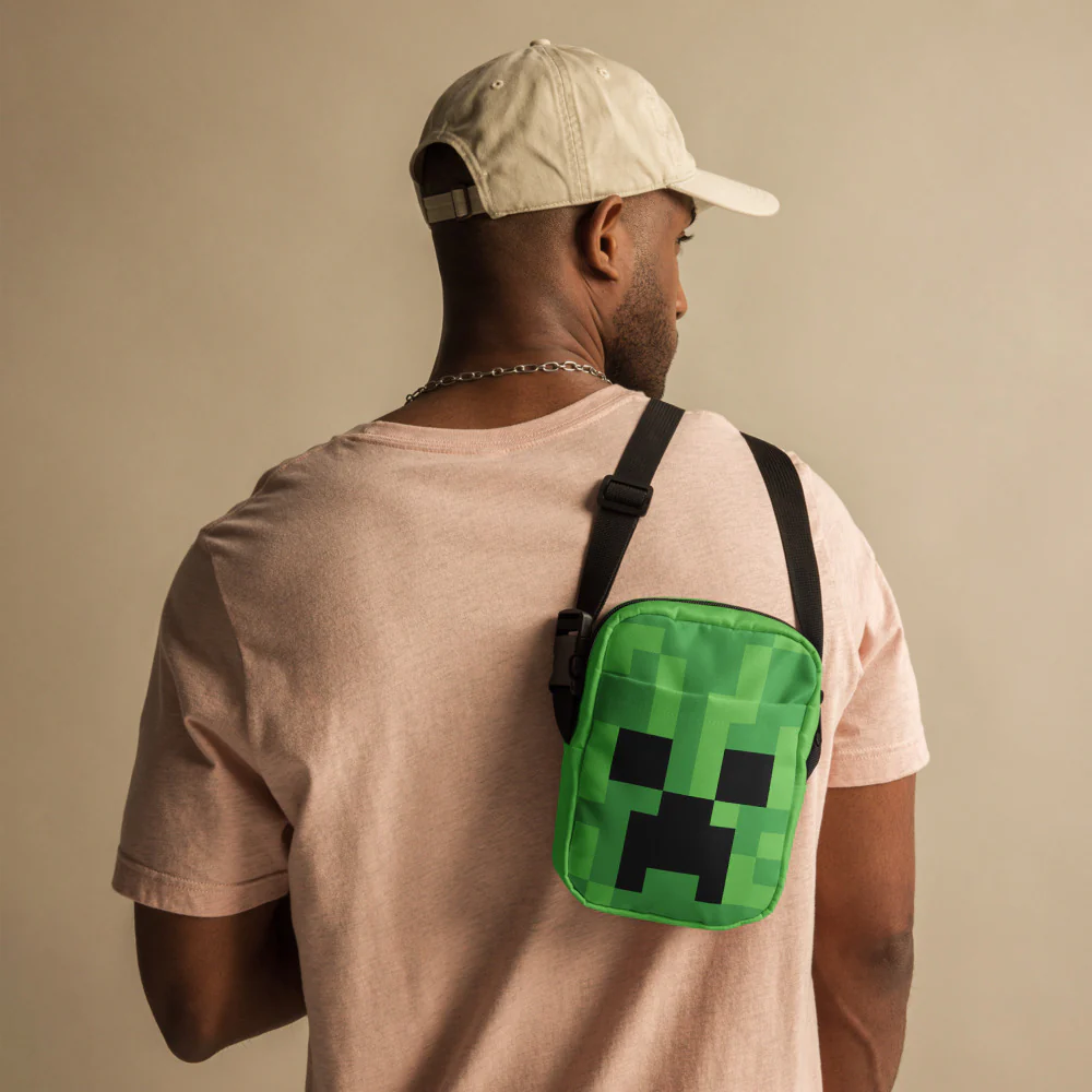 Minecraft Creeper Big Face Crossbody Bag - Image 3