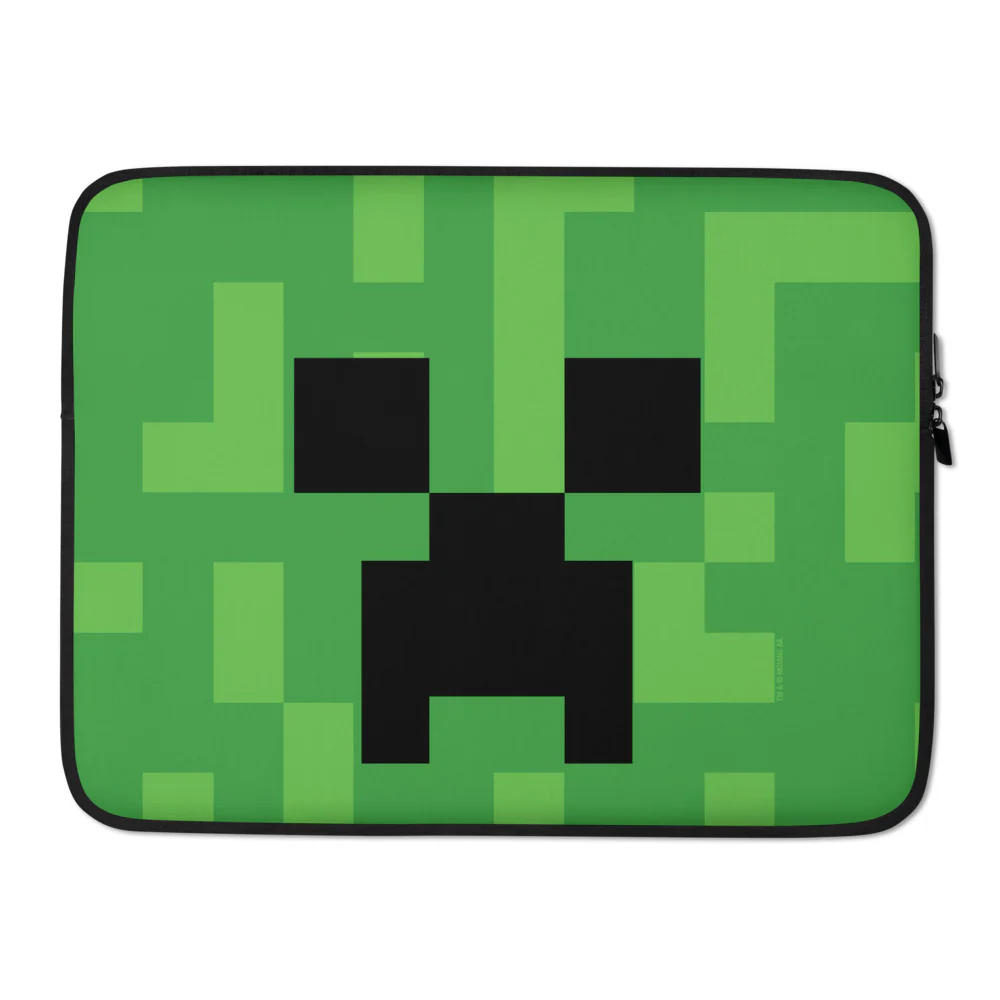 Minecraft Creeper Big Face Laptop Sleeve - Image 3