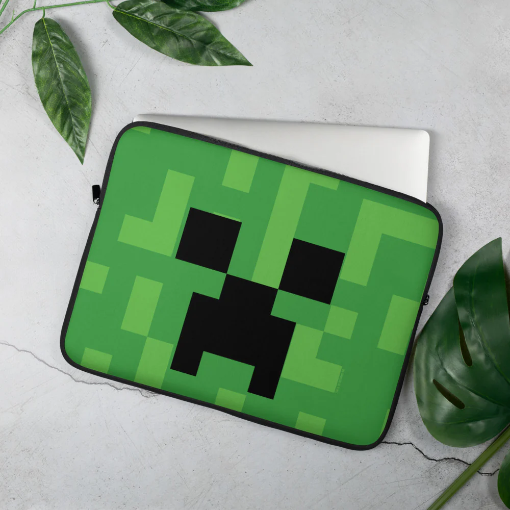 Minecraft Creeper Big Face Laptop Sleeve - Image 4