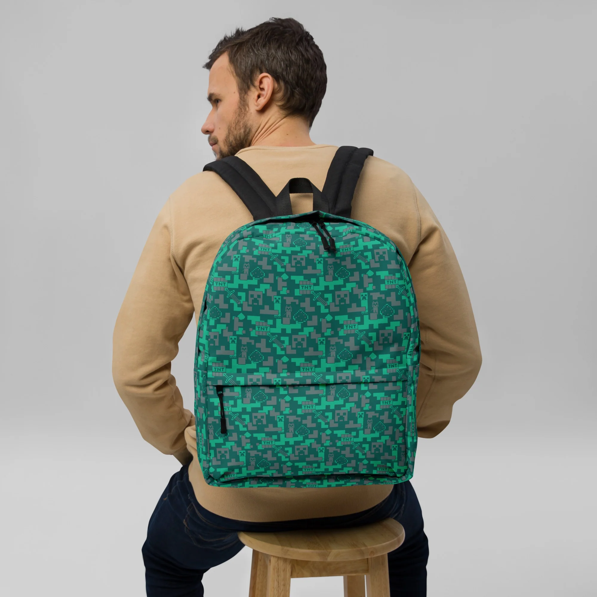 Minecraft Creeper Camo Backpack - Image 4