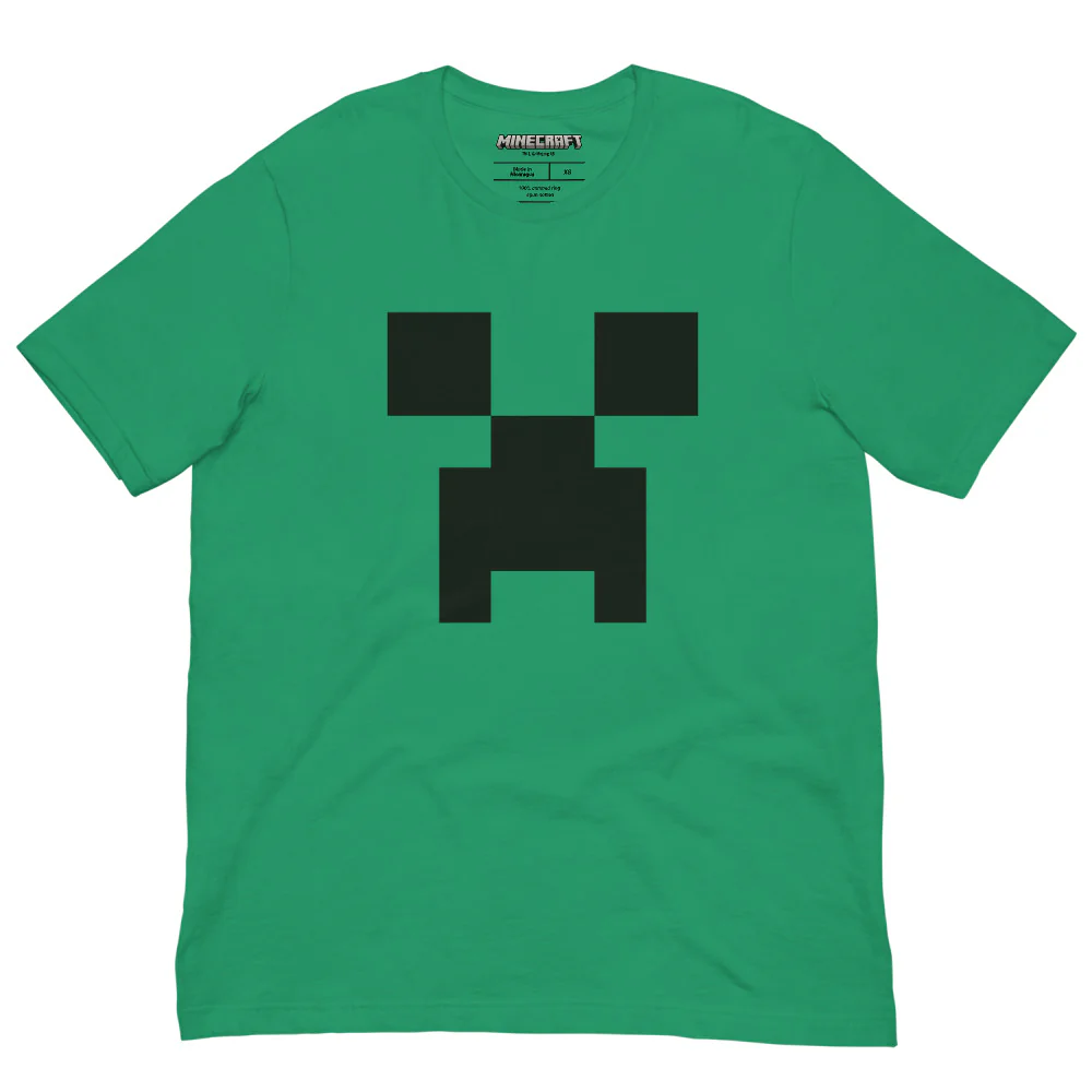 Minecraft Creeper Big Face Adult T-Shirt
