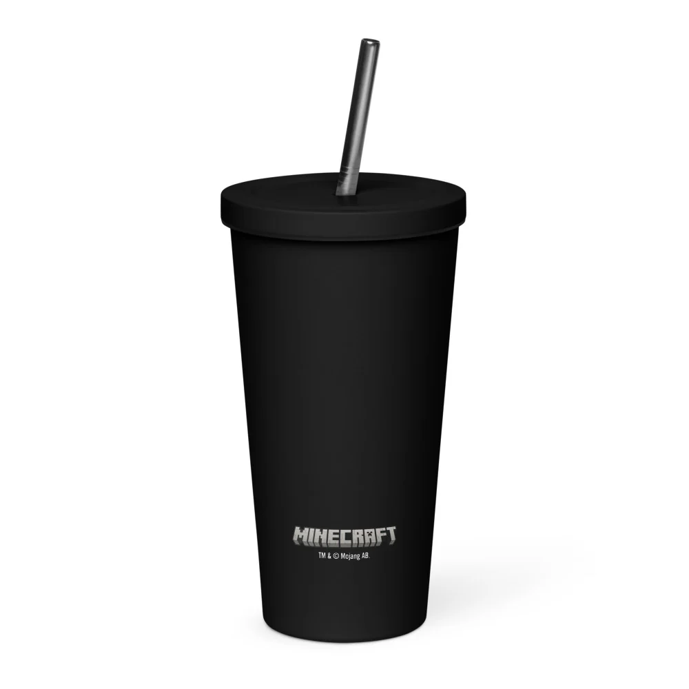 Minecraft Creeper Face Insulated Tumbler with a Straw - Image 6