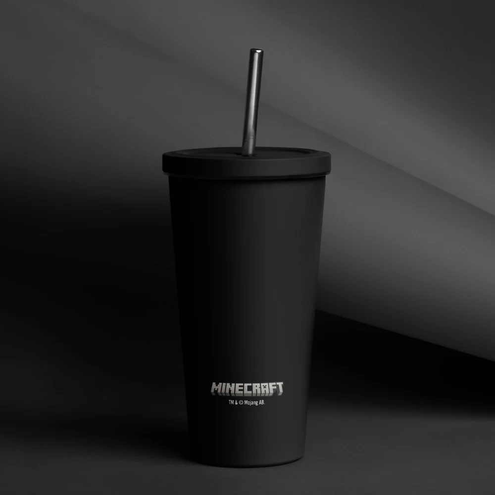 Minecraft Creeper Face Insulated Tumbler with a Straw - Image 8