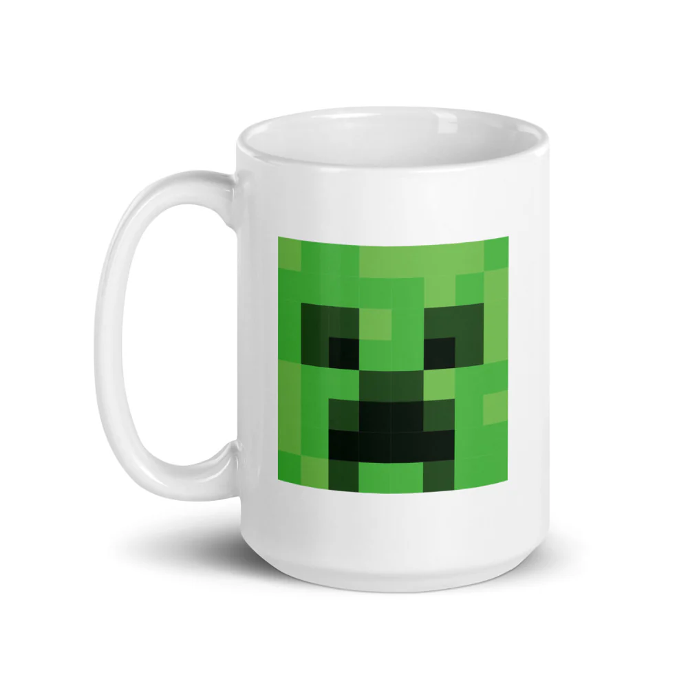 Minecraft Creeper Face White Mug - Image 12