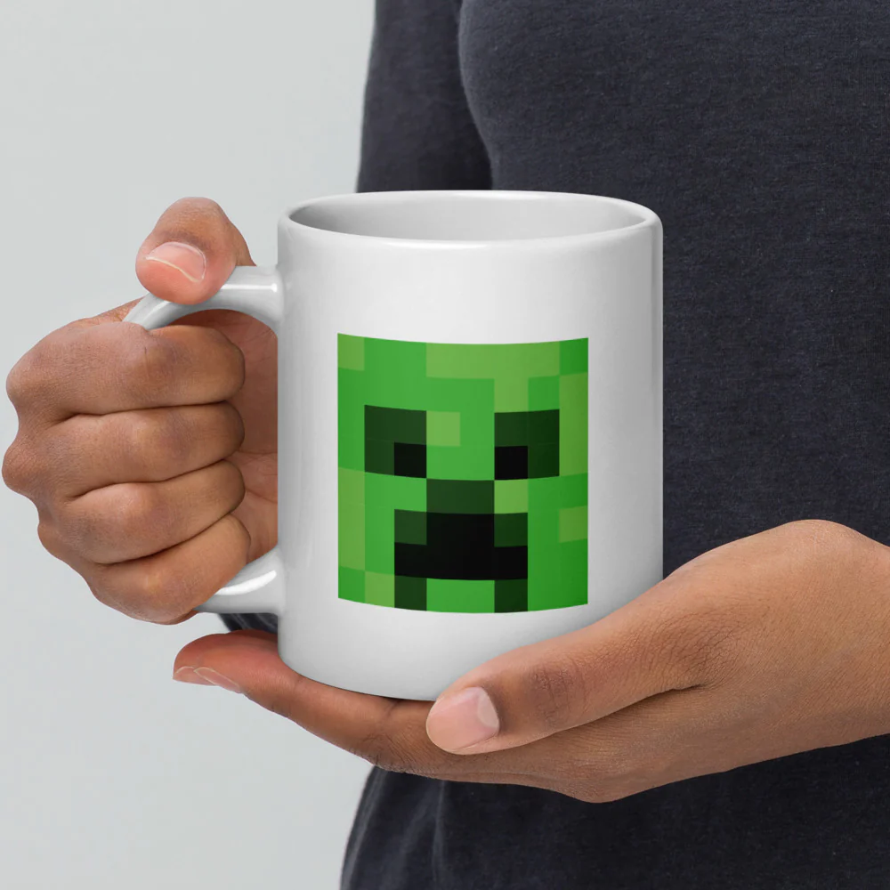 Minecraft Creeper Face White Mug - Image 15