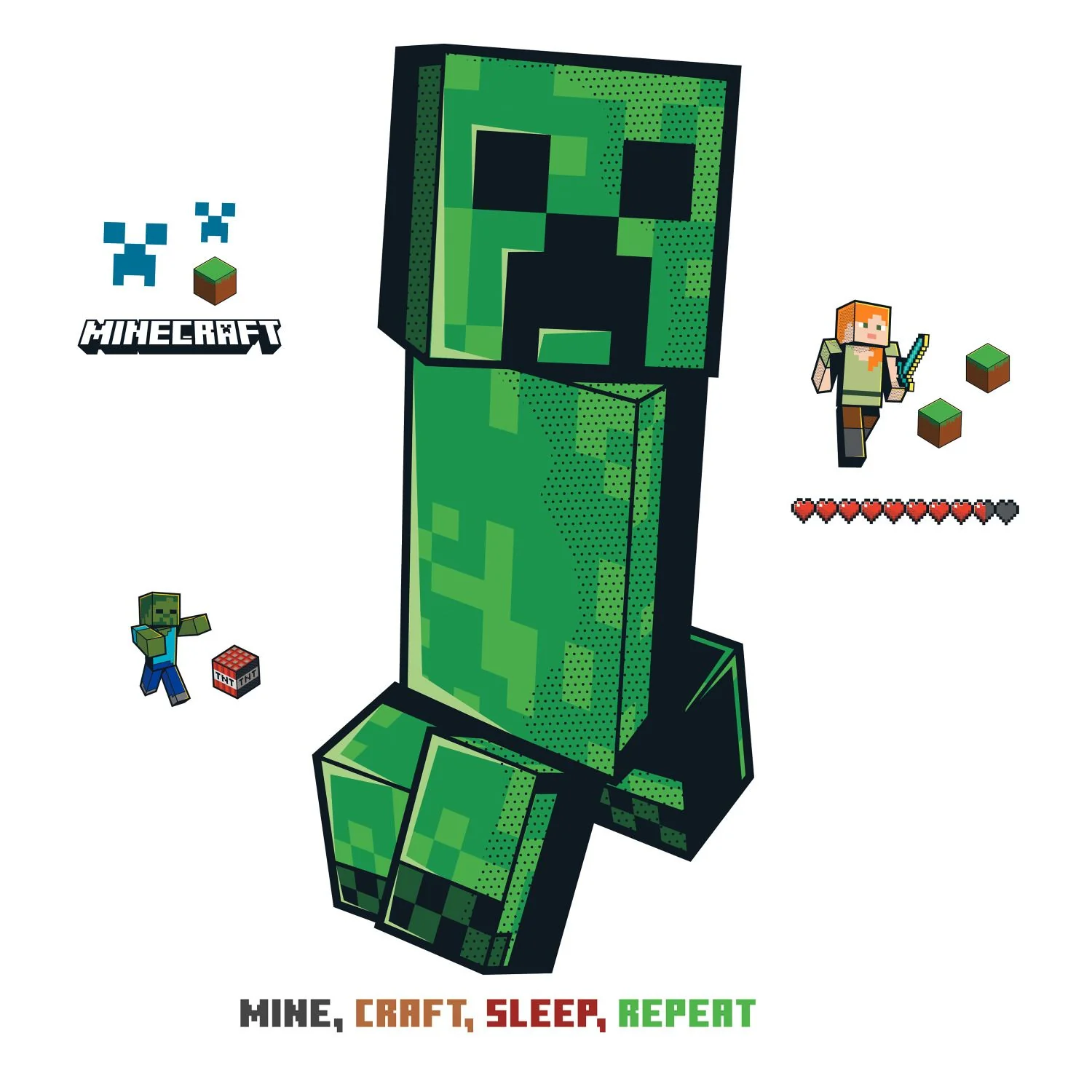 Minecraft Creeper Giant Wall Decals - Image 3
