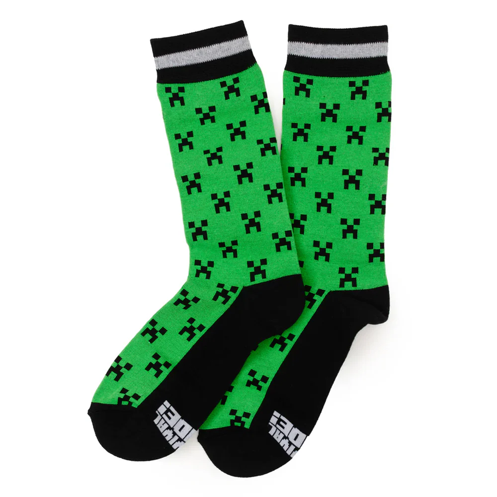 Minecraft Creeper Green Father/Son Sock Set - Image 4