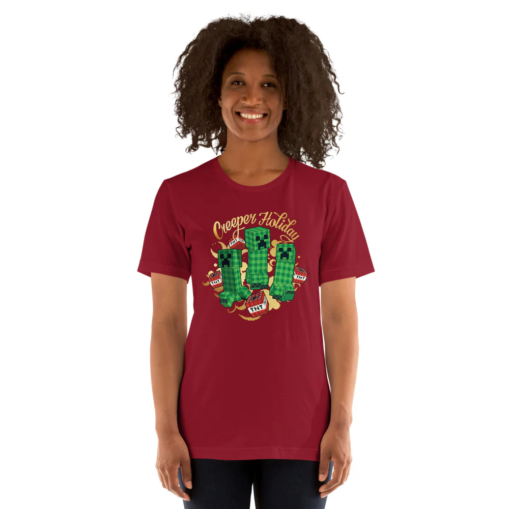 Minecraft Creeper Holiday T-Shirt - Image 2