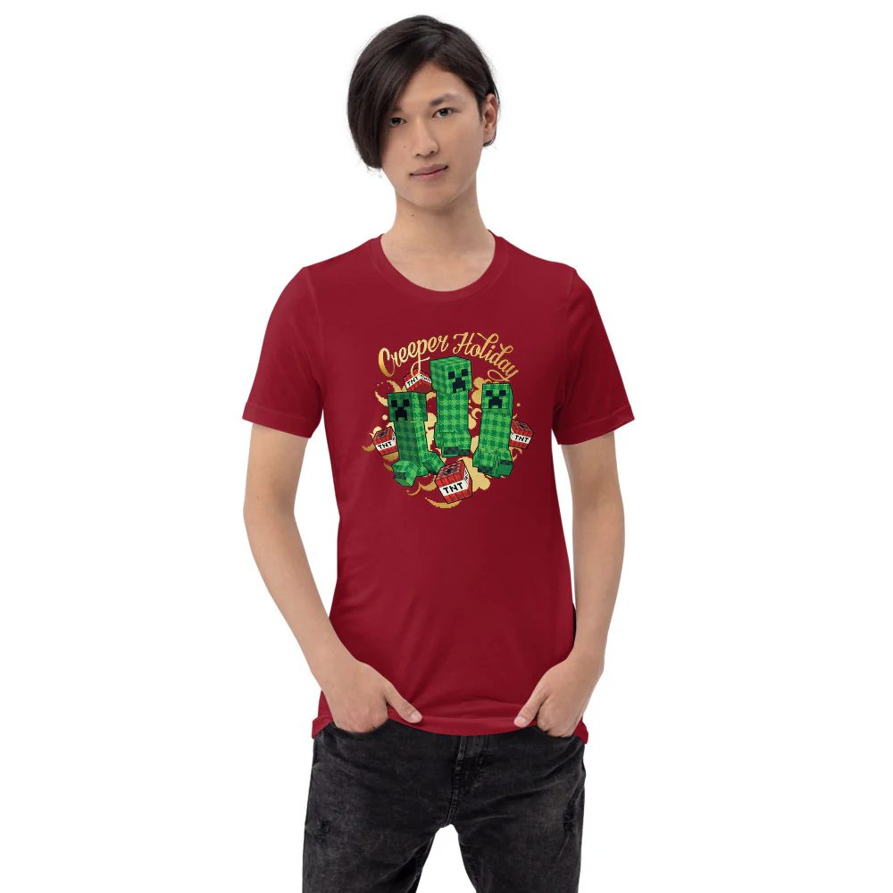 Minecraft Creeper Holiday T-Shirt - Image 3