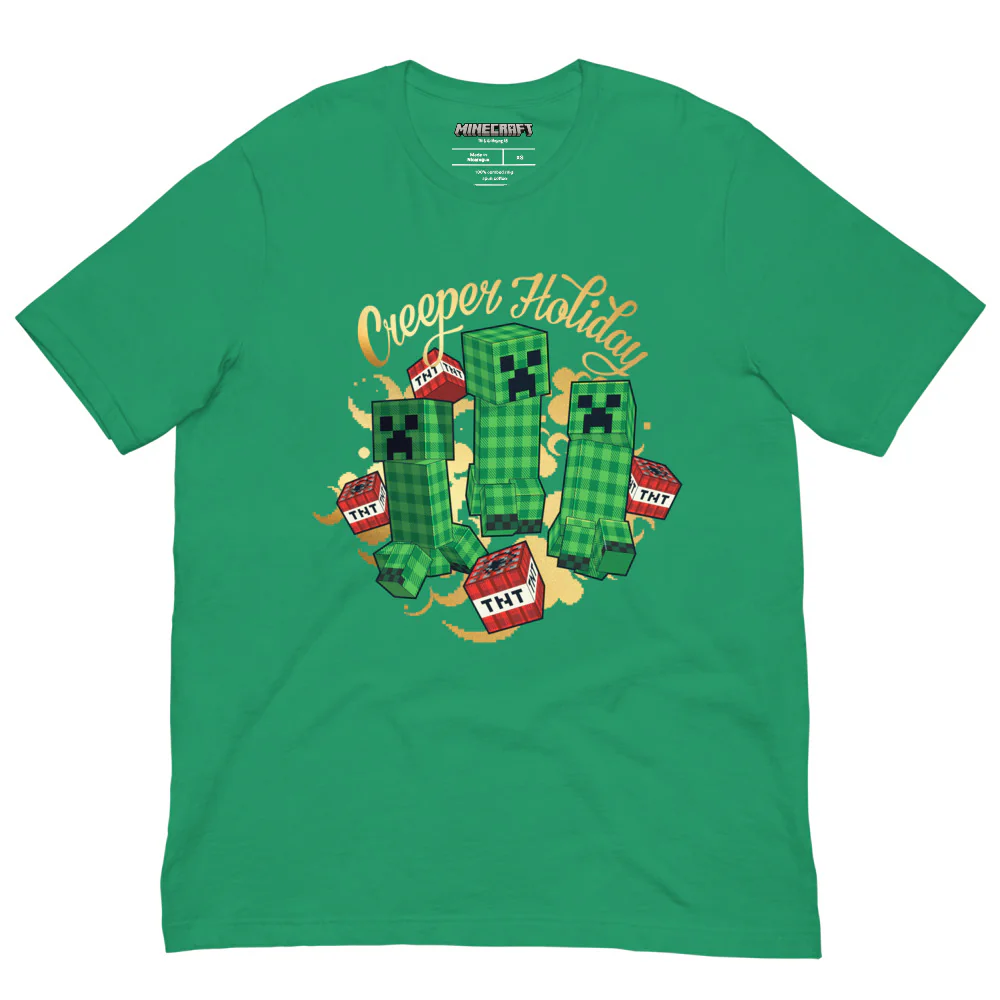 Minecraft Creeper Holiday T-Shirt - Image 4