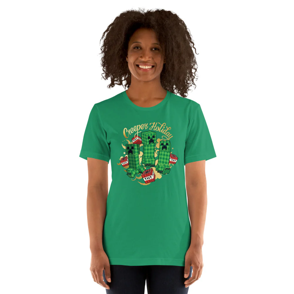 Minecraft Creeper Holiday T-Shirt - Image 5