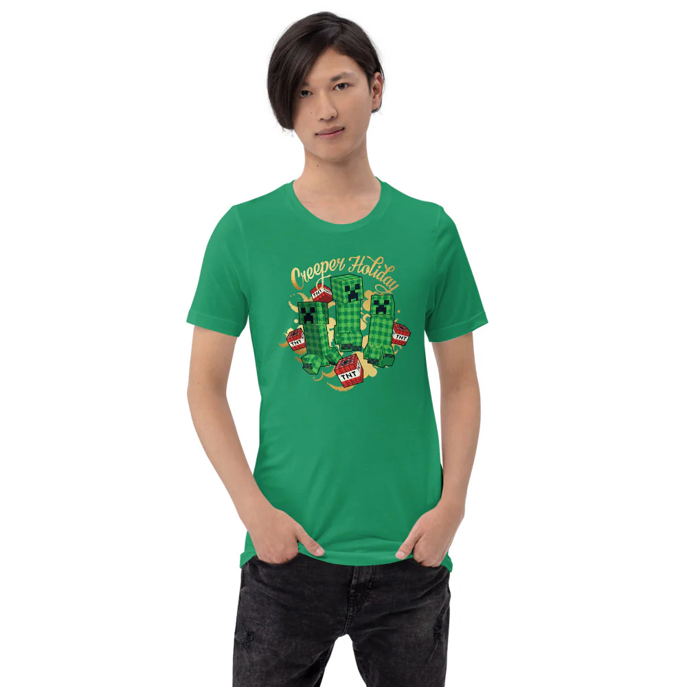 Minecraft Creeper Holiday T-Shirt - Image 6