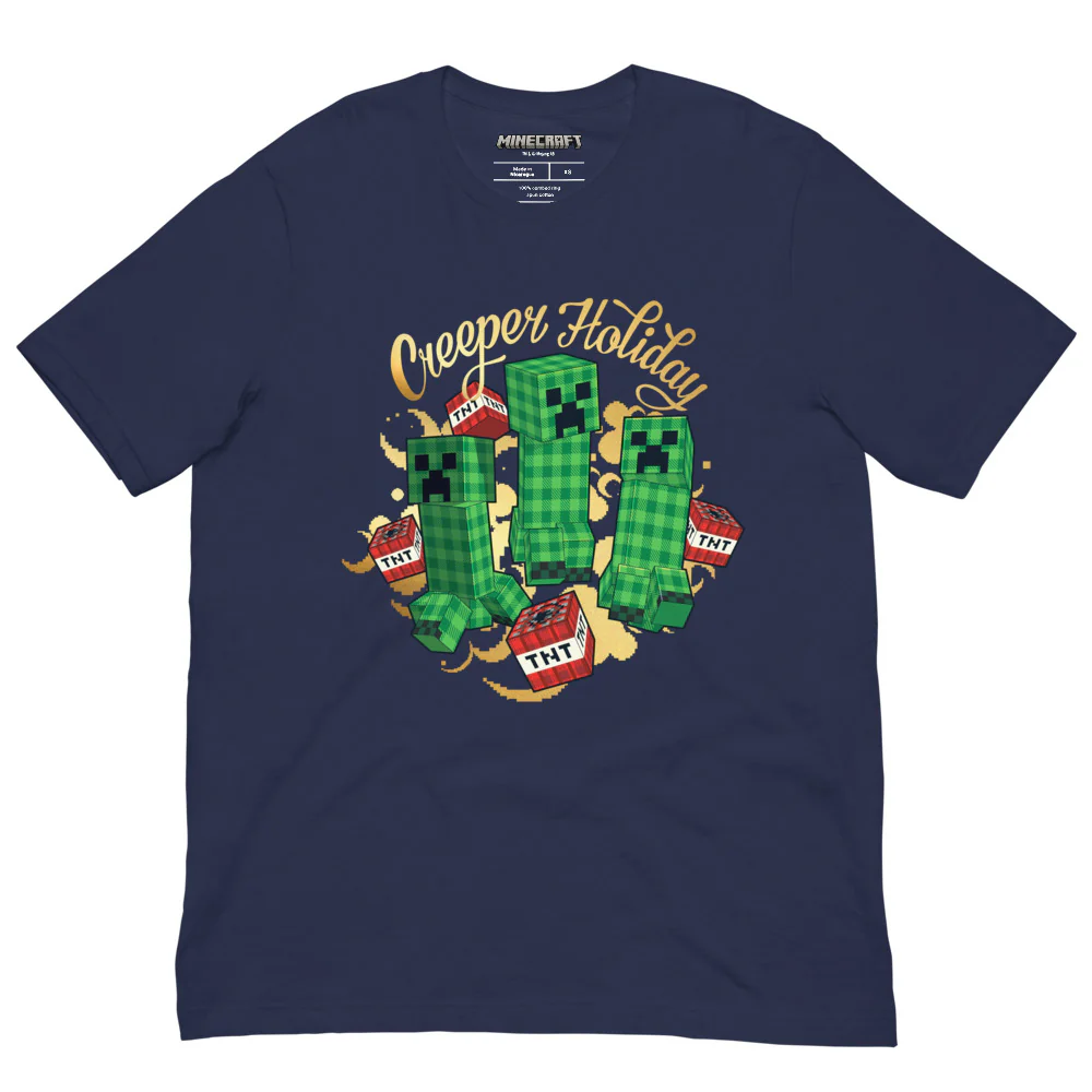 Minecraft Creeper Holiday T-Shirt - Image 7
